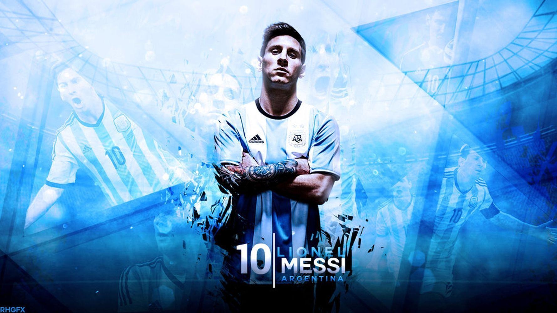 1780x1000 wallpaper de Messi con la camiseta argentina, Desktop