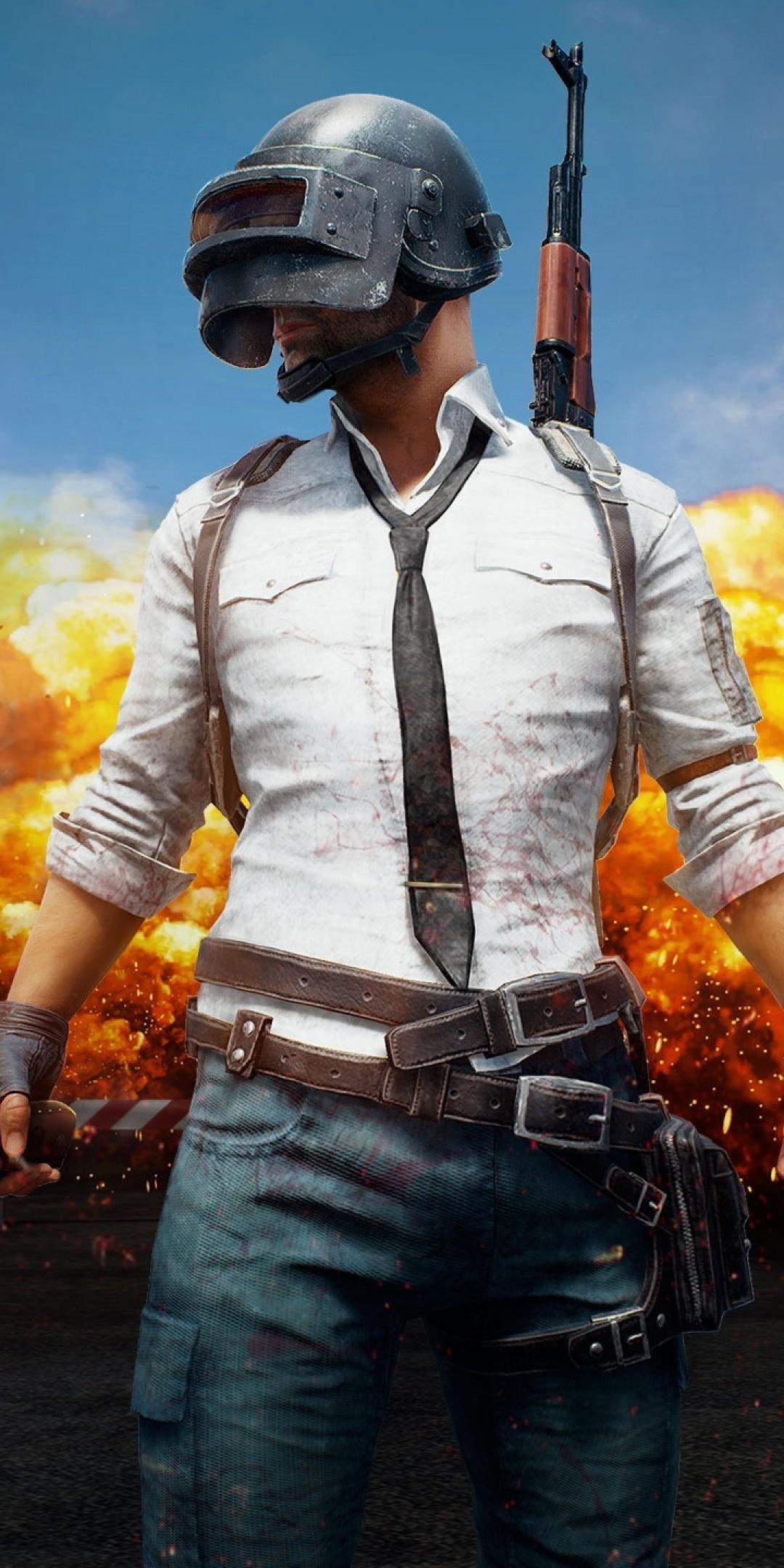 1080x2160 Download  Playerunknown's Battlegrounds, Explosion, Artwork, Phone