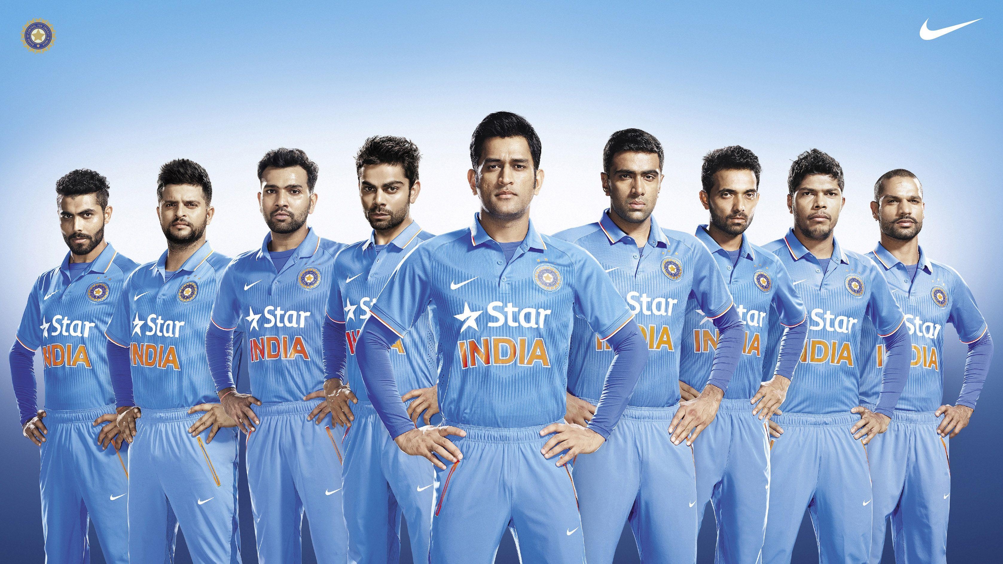 3360x1890 Indian Cricket Team with Original Team Kit by Nike 8 of 17 Pics, Desktop