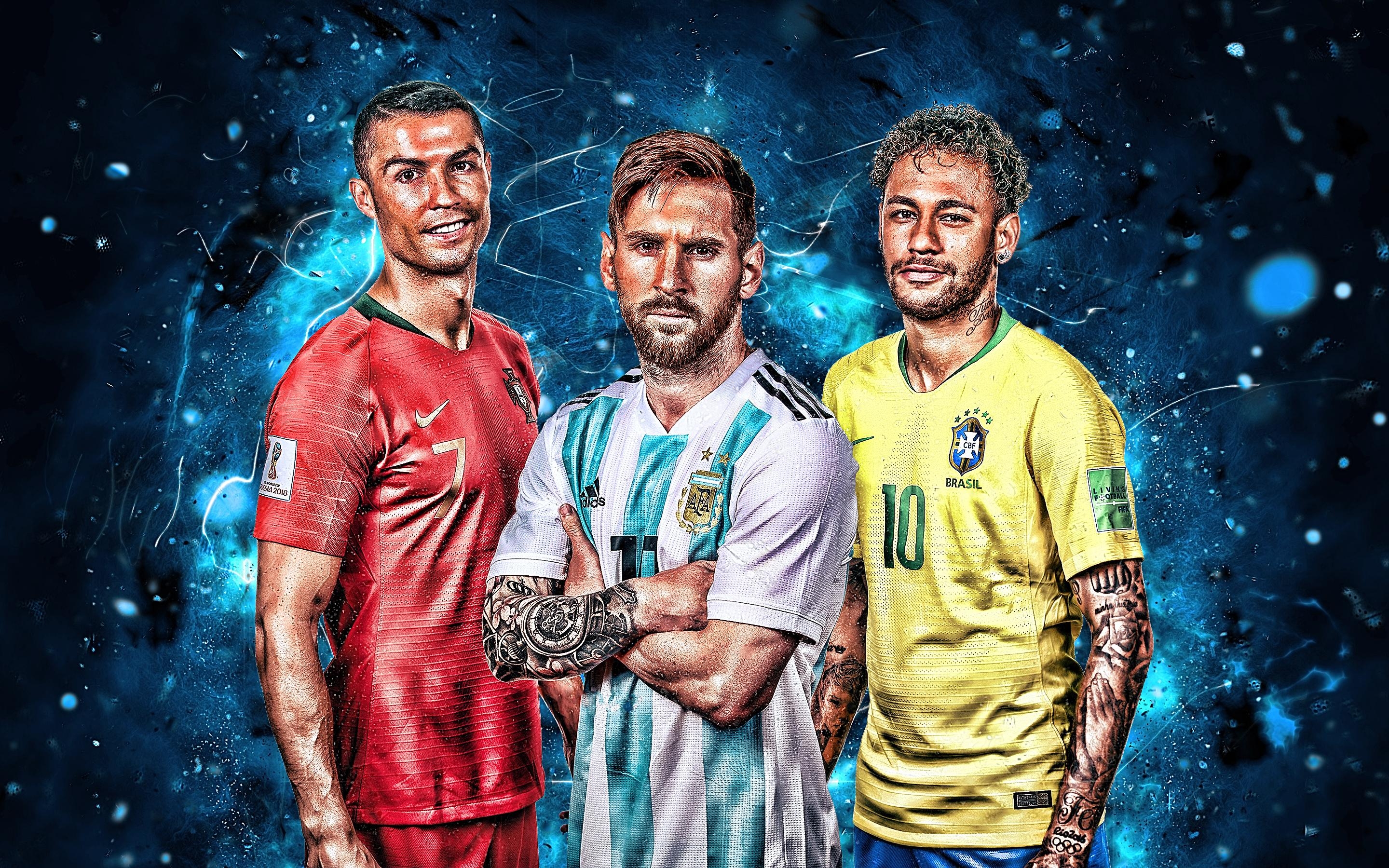 2880x1800 Cristiano Ronaldo, Neymar, Soccer, Lionel Messi wallpaper, Desktop