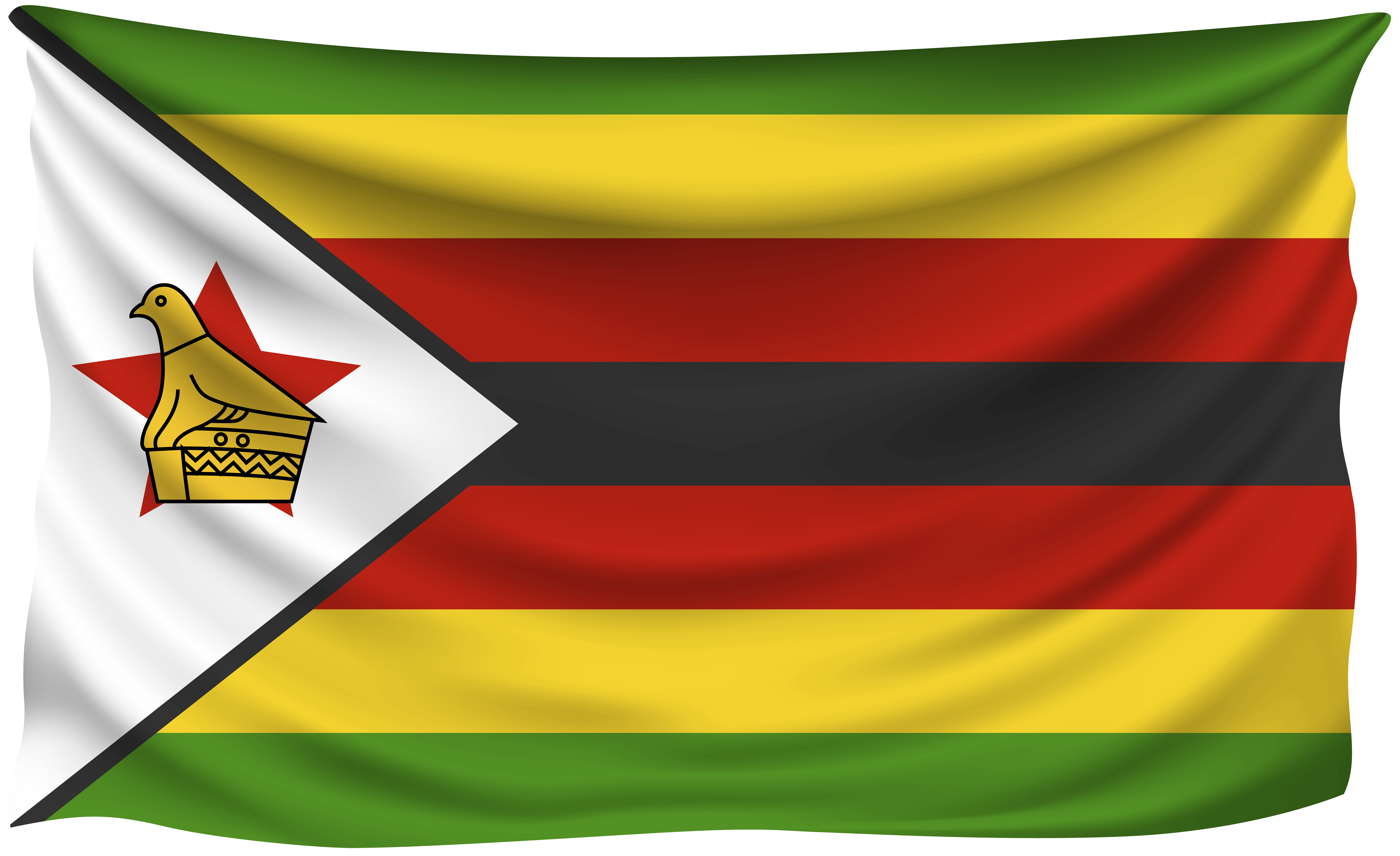 8000x4900 Zimbabwe Wrinkled Flag Quality Image, Desktop