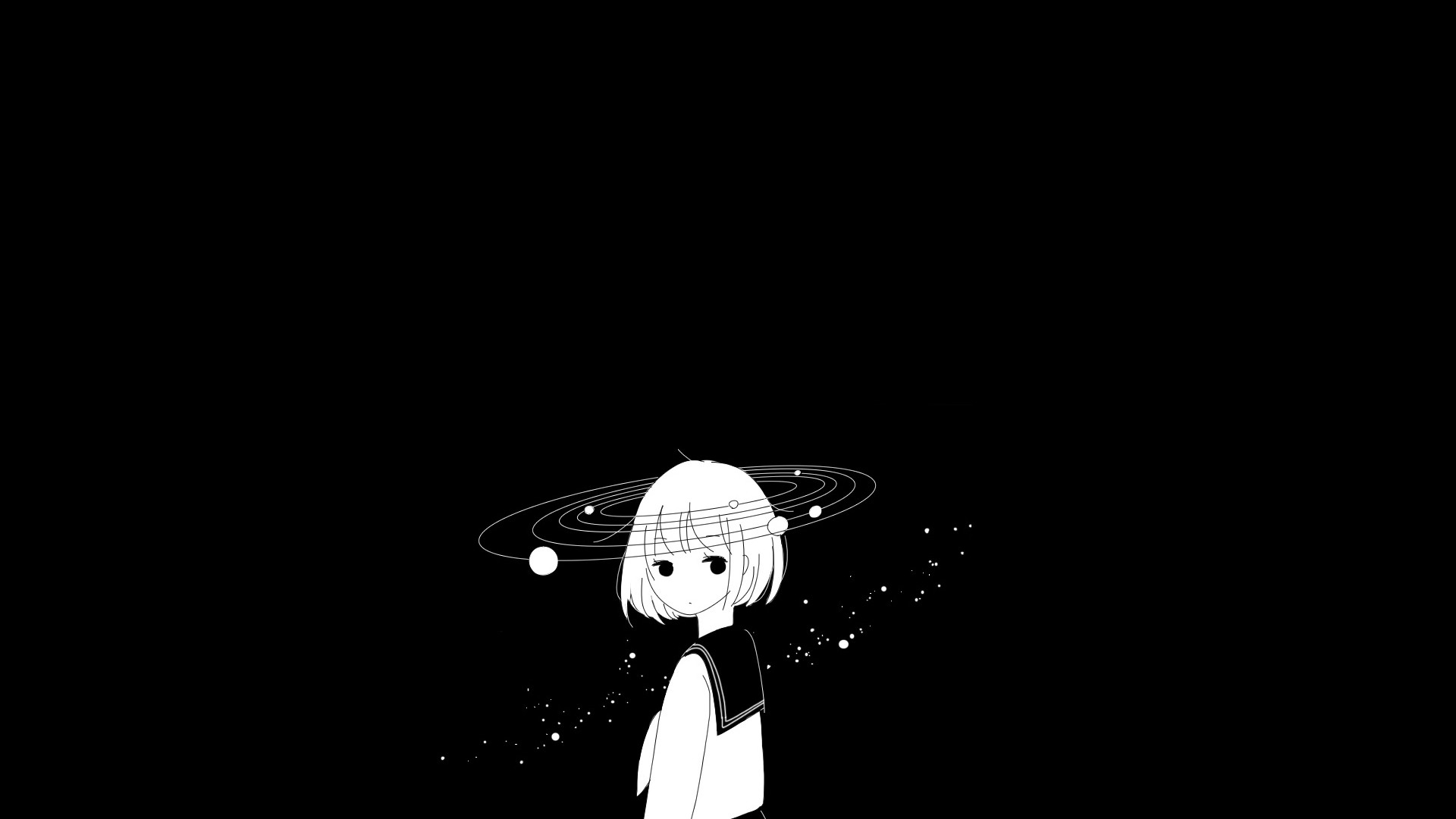 1920x1080 Anime Black and White Wallpaper, Desktop