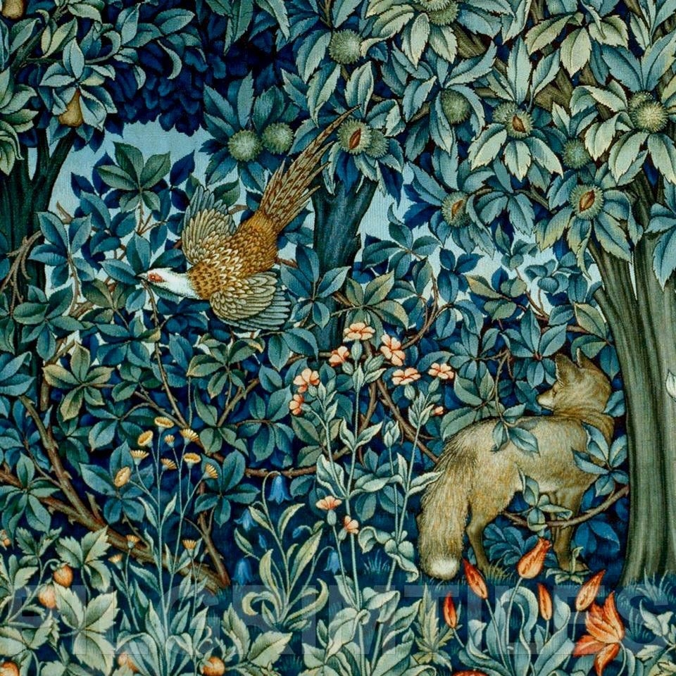 960x960 pagewoman: “Pheasant and Fox William Morris ”. William morris art, William morris wallpaper, Morris wallpaper, Phone