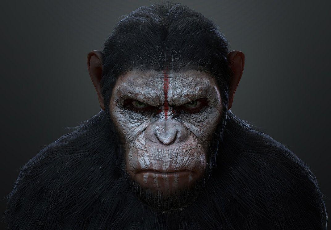 1080x750 Dawn of the Planet of the Apes Caesar Drawing, Desktop