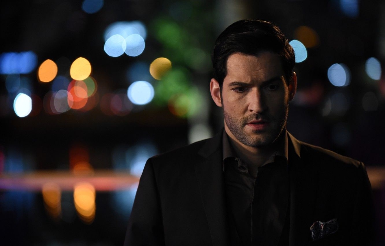 1340x850 Wallpaper the evening, the series, TV series, Lucifer, Tom Ellis, Desktop