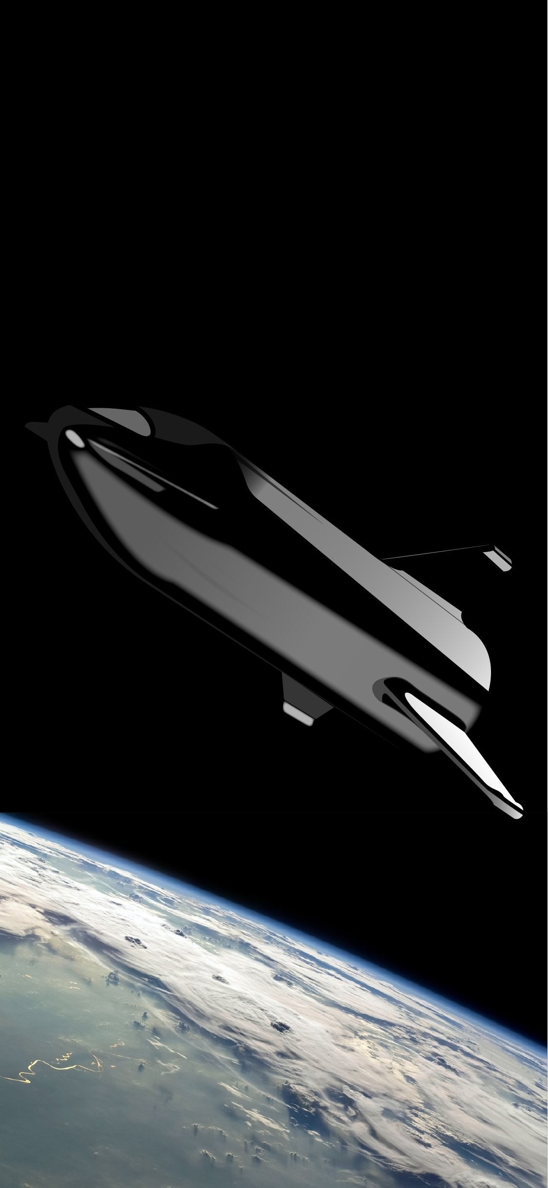 1130x2440 2K Mobile (iPhone X) Starship Wallpaper, Phone