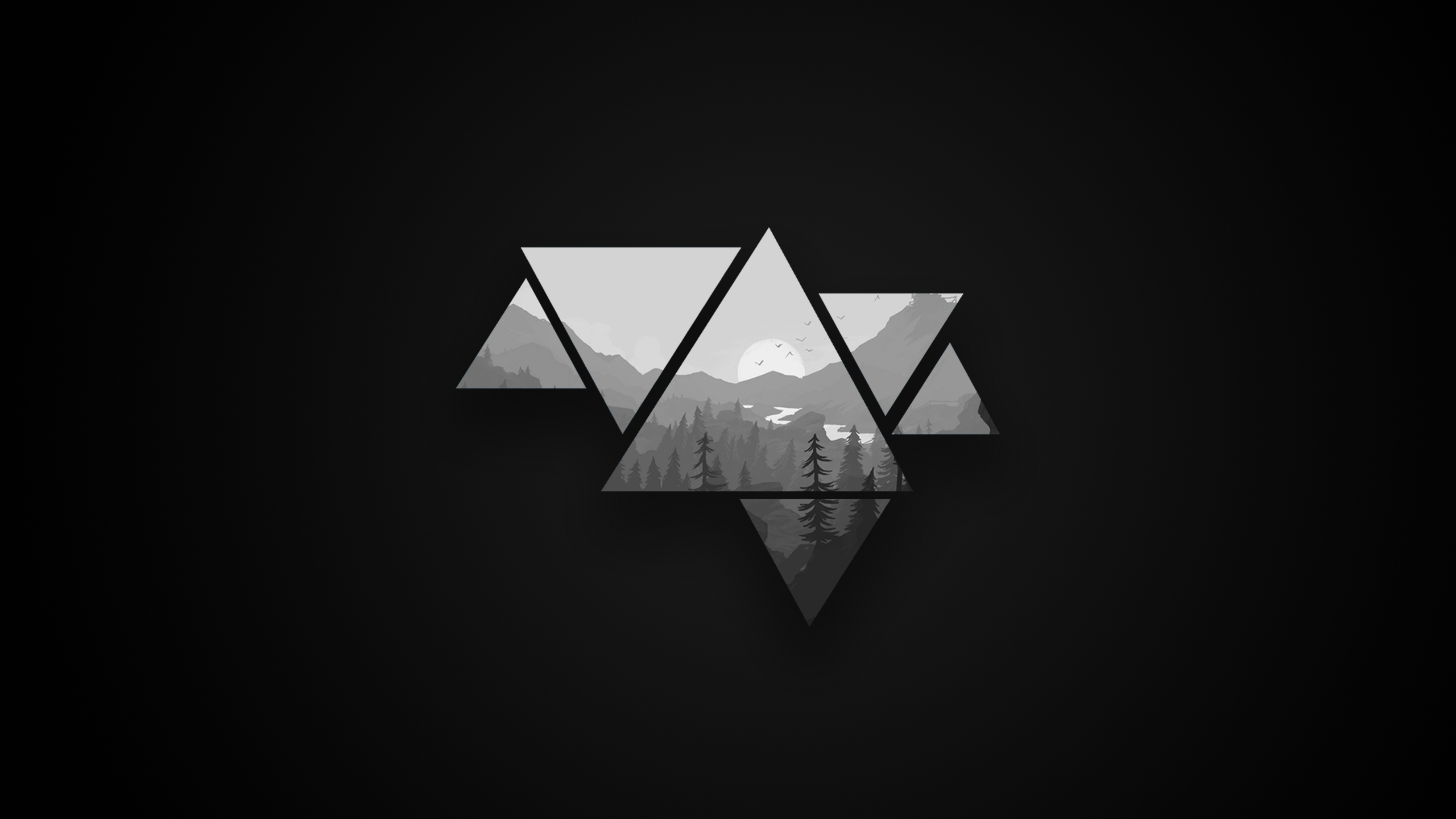 2560x1440 Minimalistic Mountains Black and White Version []. Full credits to u/ No. Desktop wallpaper simple, Minimalist desktop wallpaper, Desktop wallpaper black, Desktop