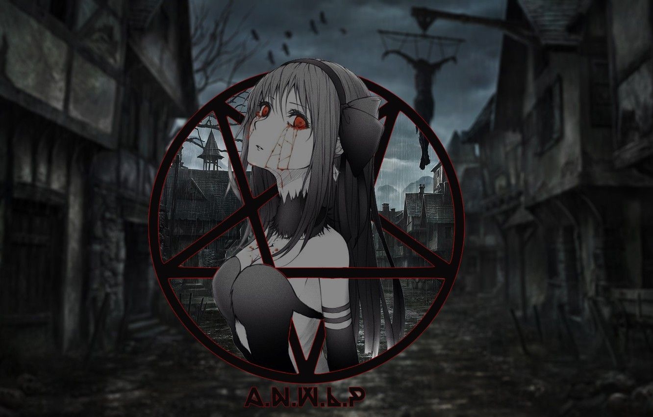 1340x850 Gothic Anime Girl Wallpaper, Desktop