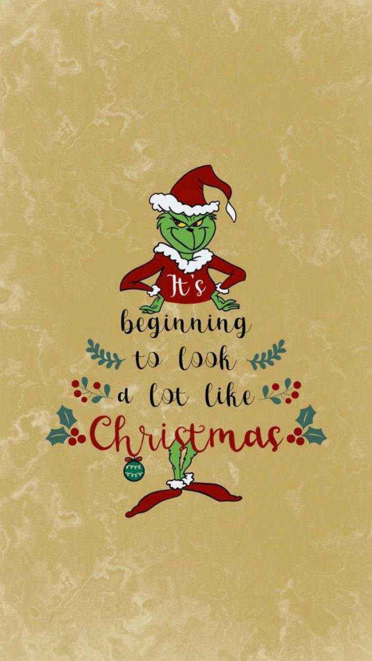 750x1340 Download Cute Christmas iPhone Grinch Tree Wallpaper, Phone