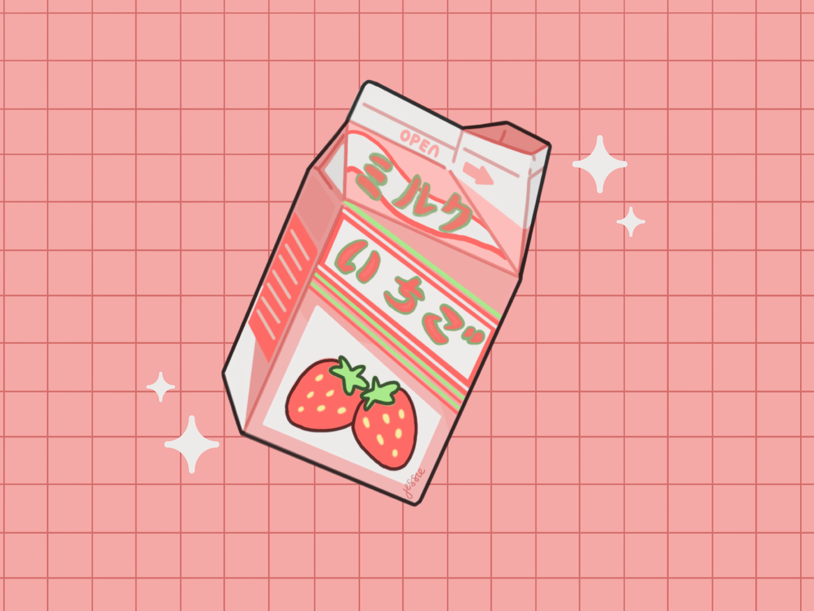 1600x1200 Strawberry Milk, Desktop