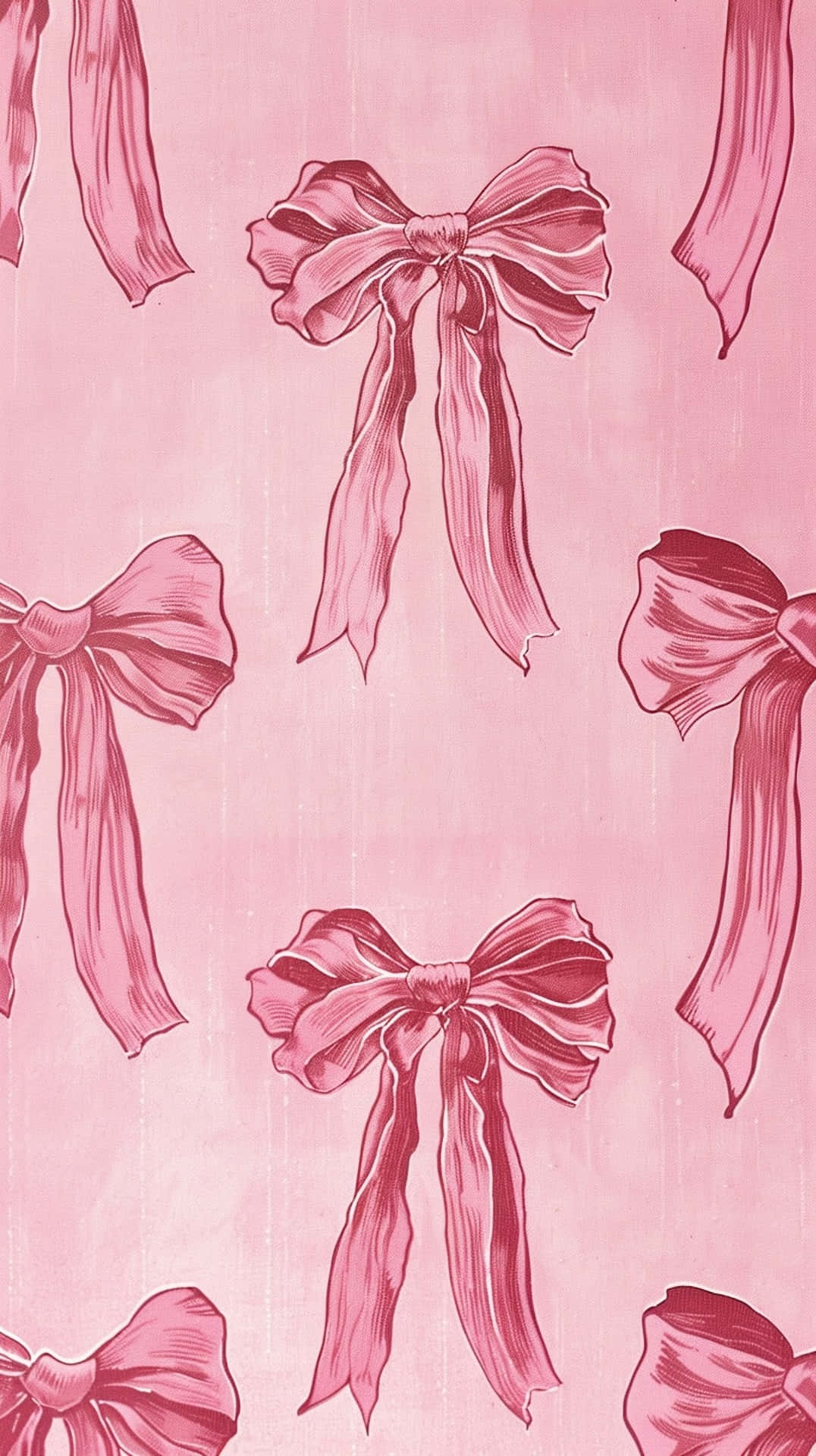 1080x1920 Pink Coquette Bow Pattern Wallpaper, Phone