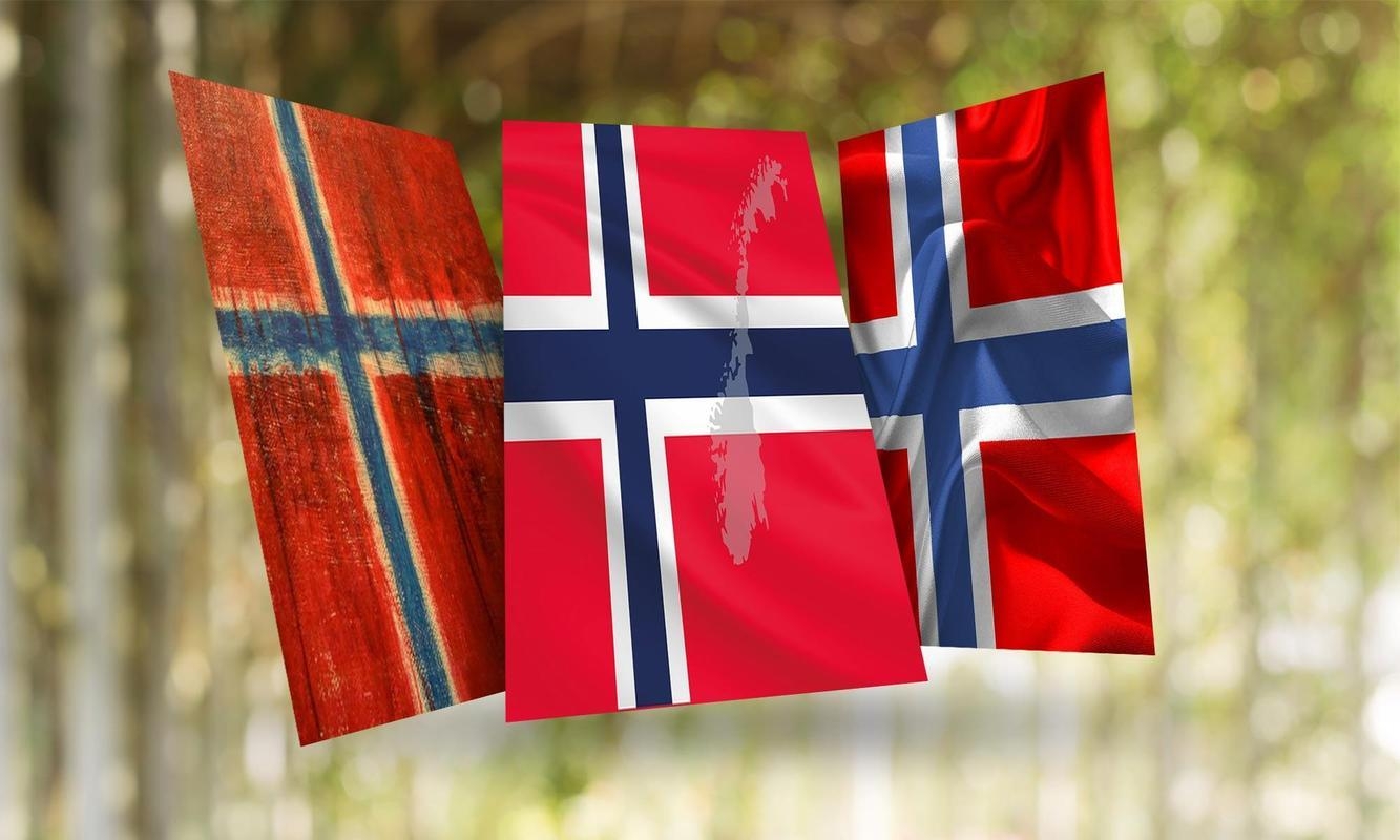 1340x800 Norway Flag Wallpaper for Android, Desktop