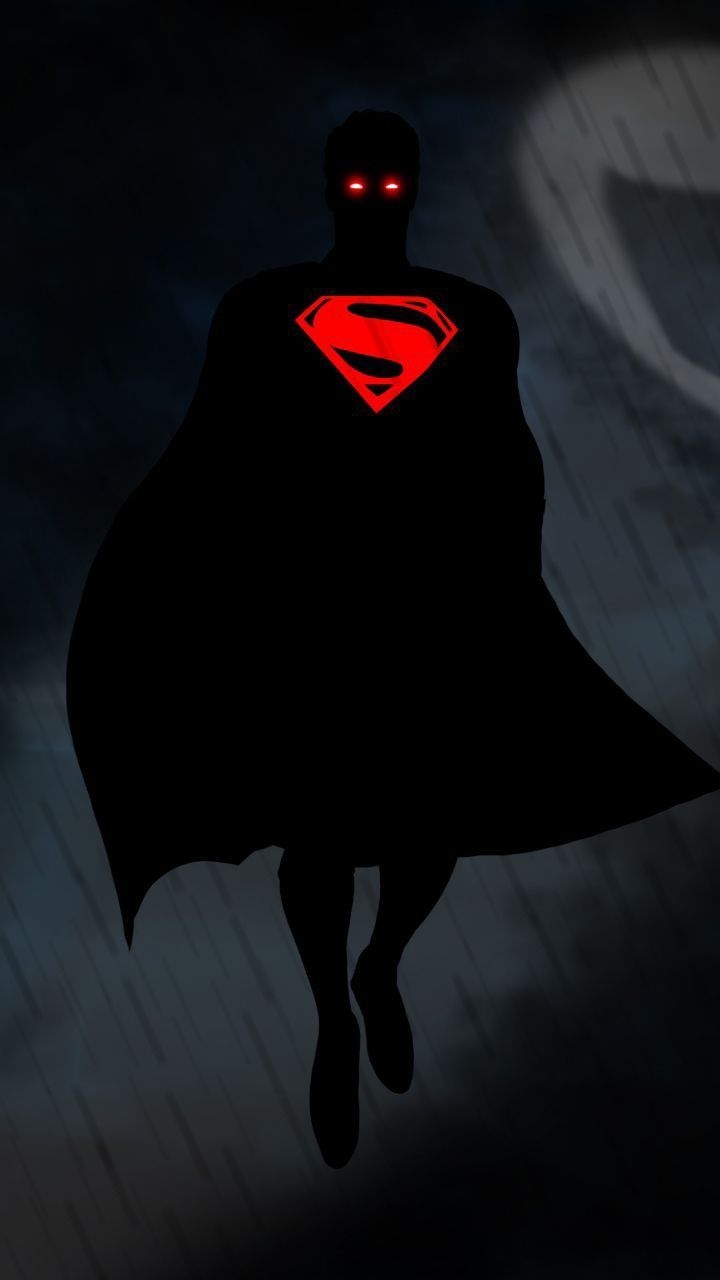 720x1280 Black Wallpaper. Superman artwork, Superman wallpaper, Superman wallpaper logo, Phone