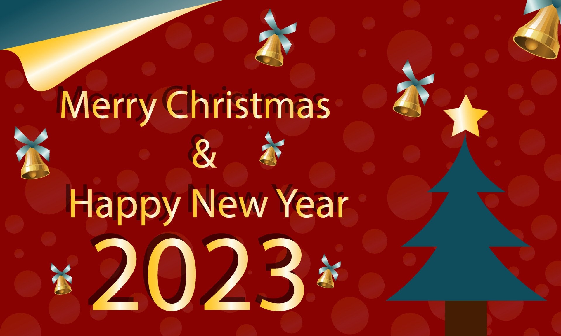 1920x1160 Celebrating Merry Christmas and New Year 2023 Background Image that can be used for greeting cards and wallpaper. Illustration Stock Image, Desktop