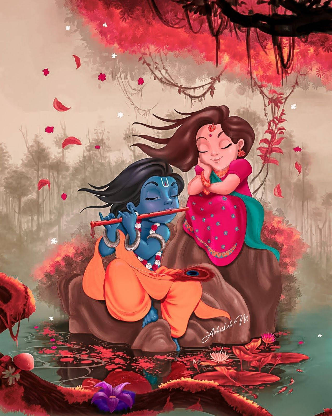 1280x1600 Cute Radha Krishna HD Wallpaper 100++, Phone