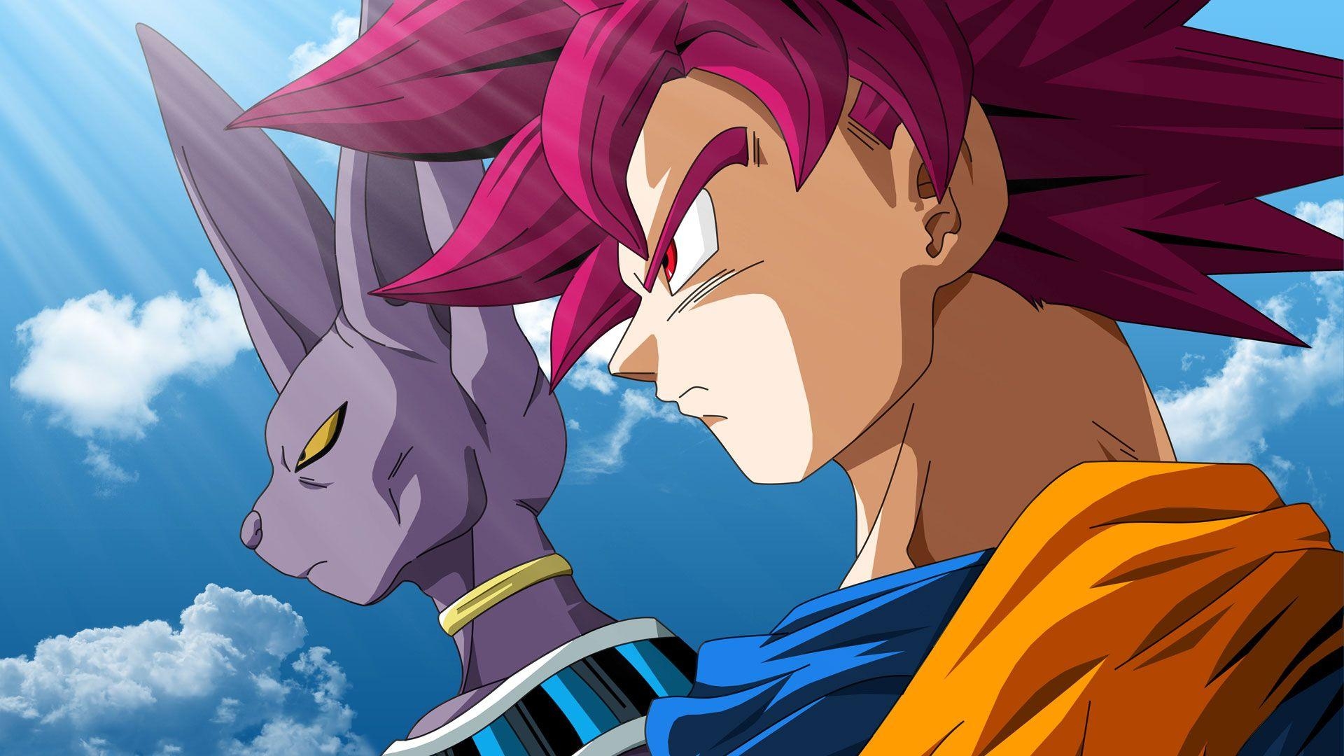 1920x1080 Goku Super Saiyan God & Lord Beerus, Desktop