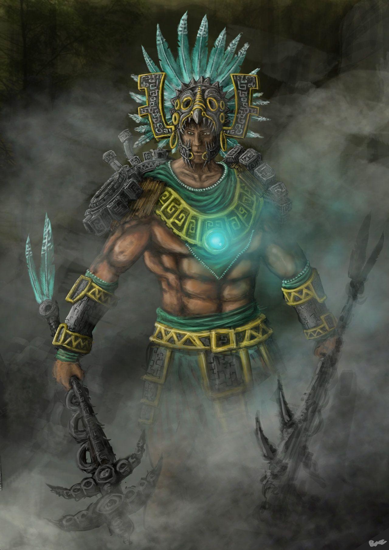 1280x1810 Aztec Warrior Wallpaper, Phone