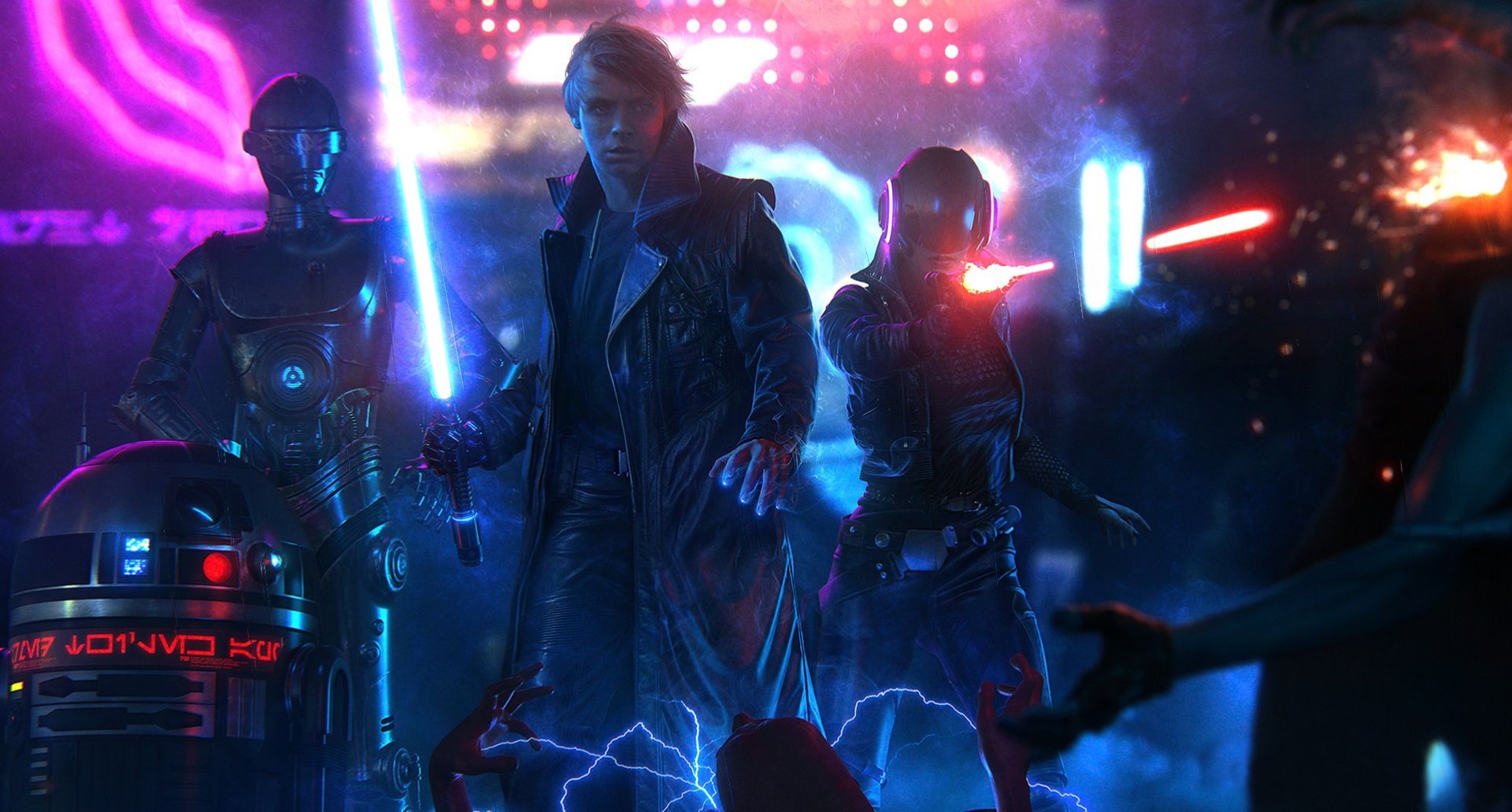 1920x1040 Star Wars Blade Runner Luke Skywalker Animated Wallpaper, Desktop