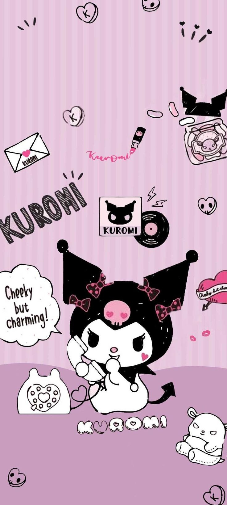 740x1640 Kuromi Wallpaper Discover more Anime, Cartoon, Hello Kitty, Kuromi, Onegai My Melody wallpa. Hello kitty iphone wallpaper, Hello kitty wallpaper, Sanrio wallpaper, Phone