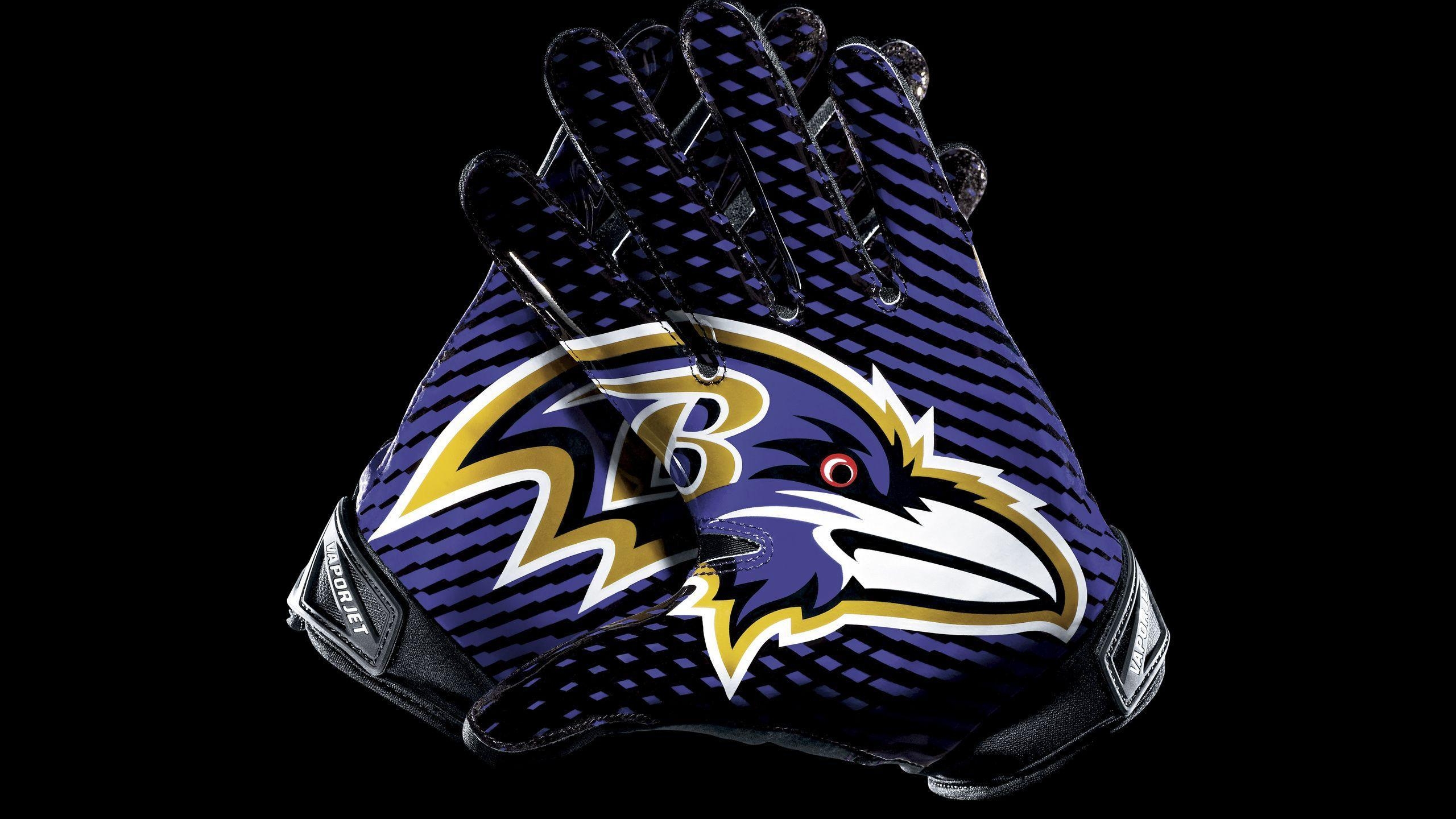 2560x1440 Baltimore Ravens Nfl Logo Sports Gloves, Nfl, American, Desktop