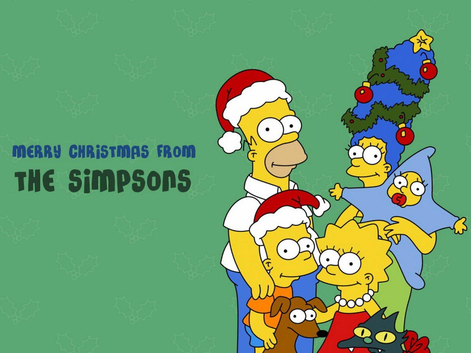 1600x1200 Merry Christmas from The Simpsons Wallpaper, Christmas Cartoons, Desktop