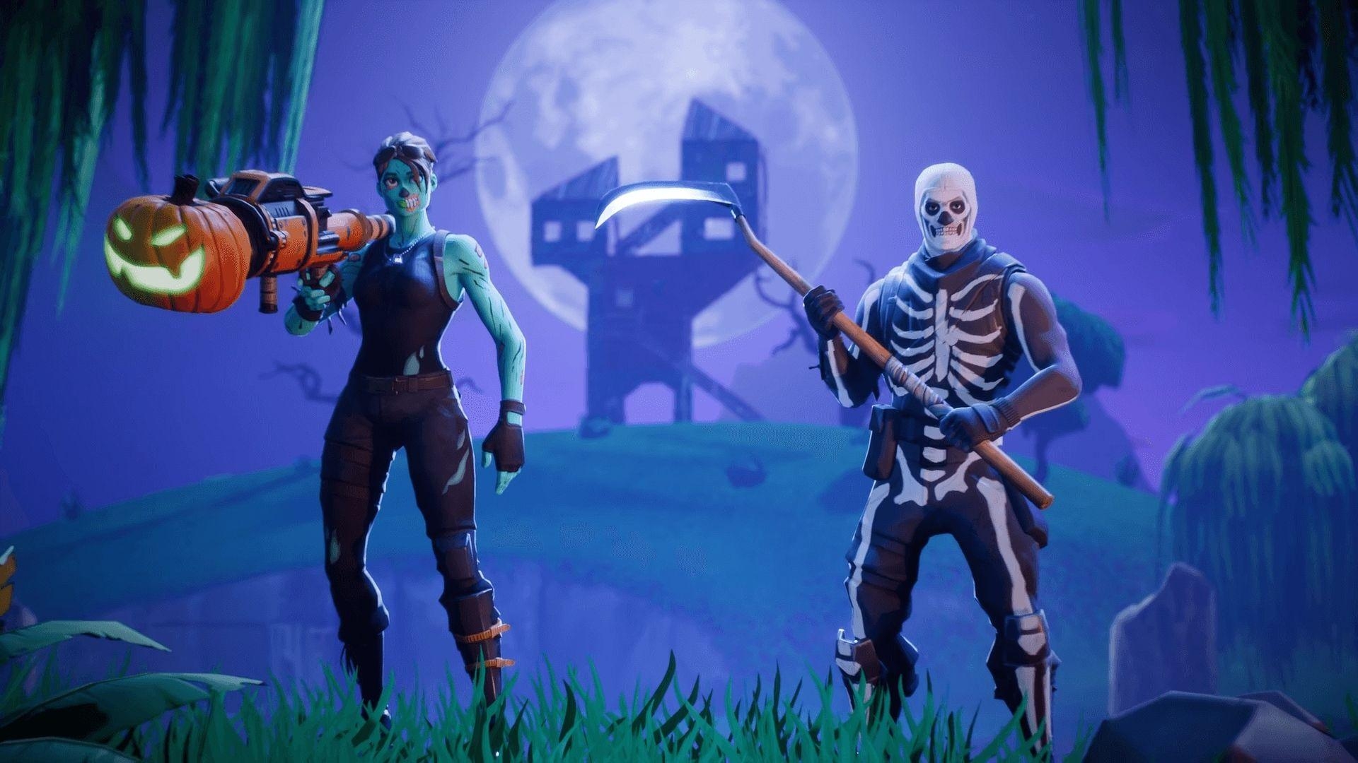 1920x1080 HD Wallpaper of Fortnite Battle Royale Ghoul Trooper Skull, Desktop