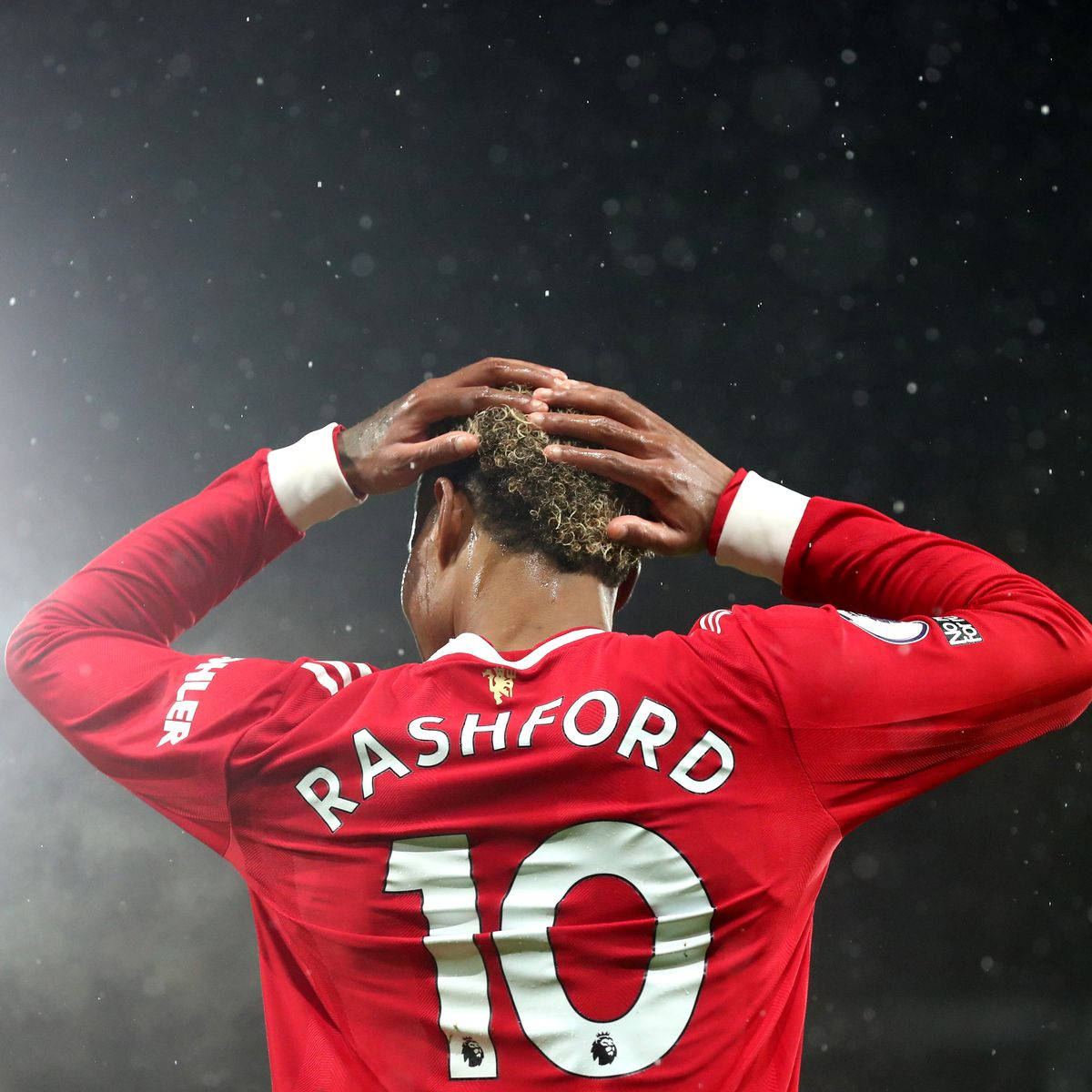 1200x1200 Download Marcus Rashford Holding His Head Wallpaper, Phone