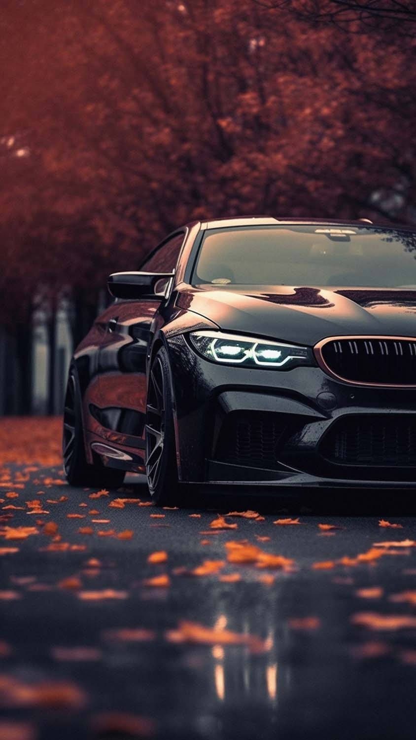 850x1500 BMW Black iPhone Wallpaper 4K, Phone