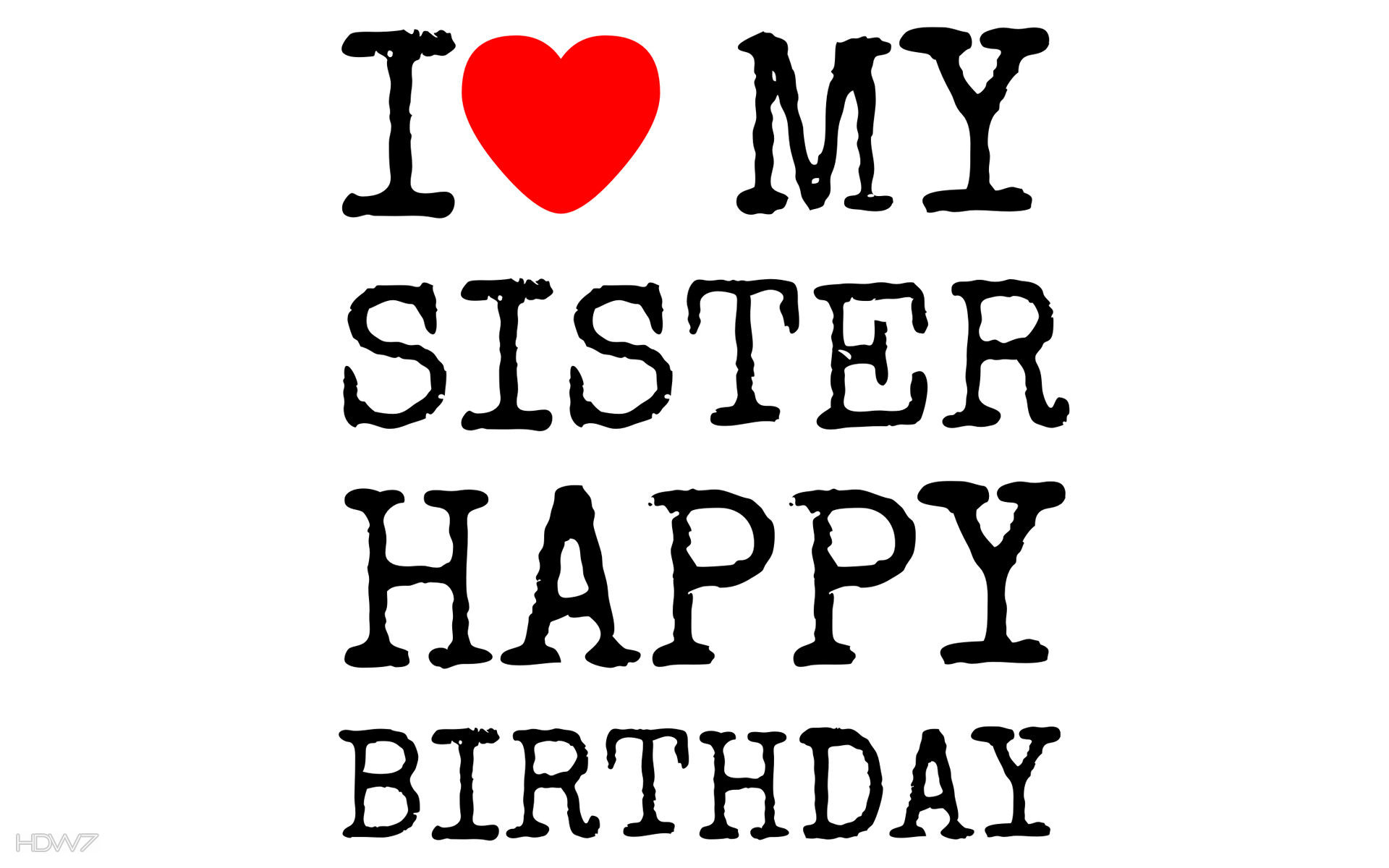 1920x1200 I love my sister happy birthday, Desktop