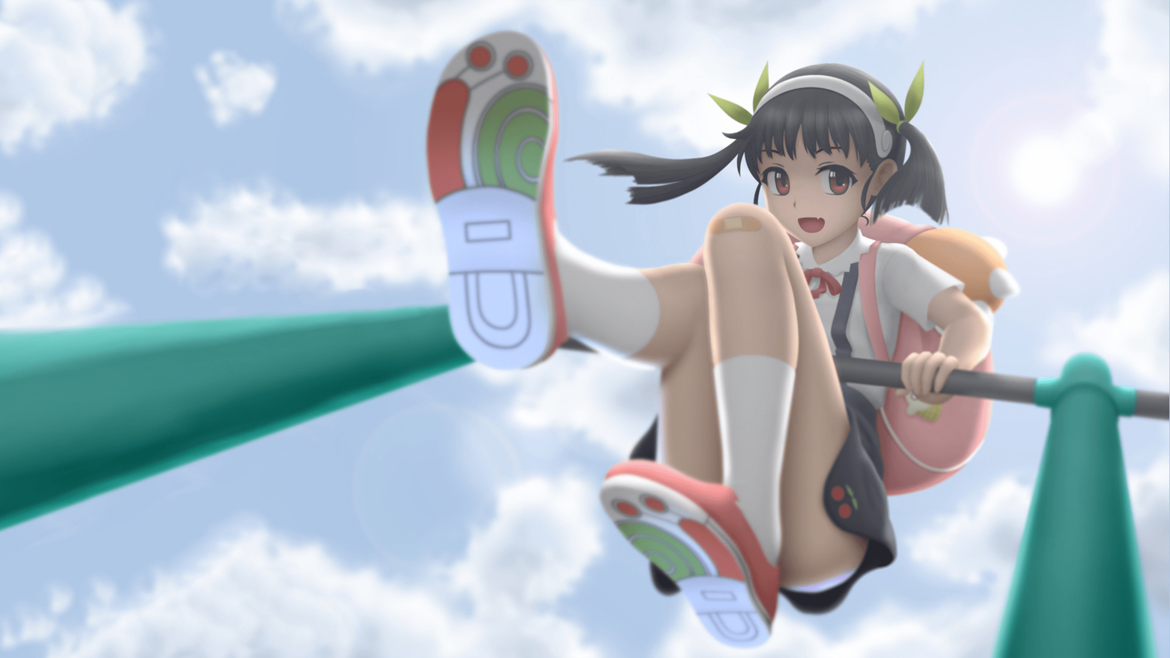 3840x2160 Wallpaper, Monogatari Series, anime, cartoon, Hachikuji Mayoi, Desktop