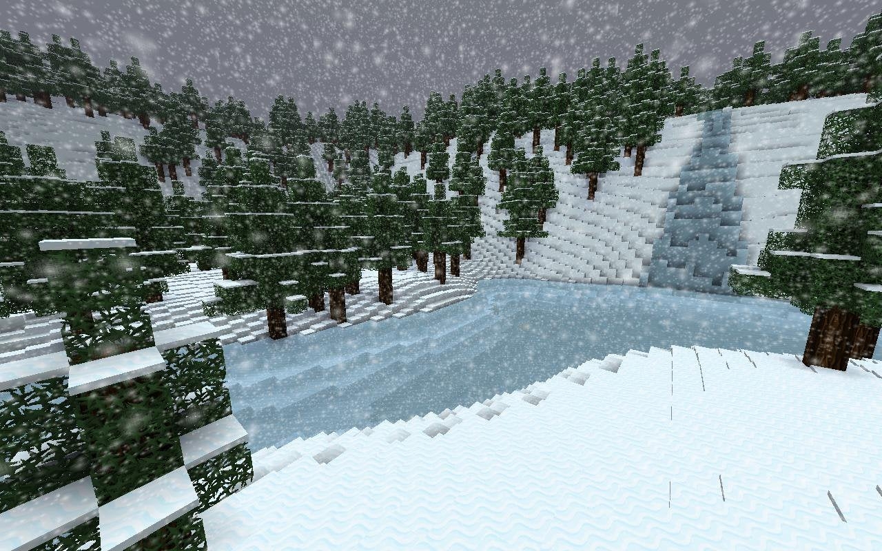 1280x800 Winter in Minecraft can be a beautiful thing, Desktop