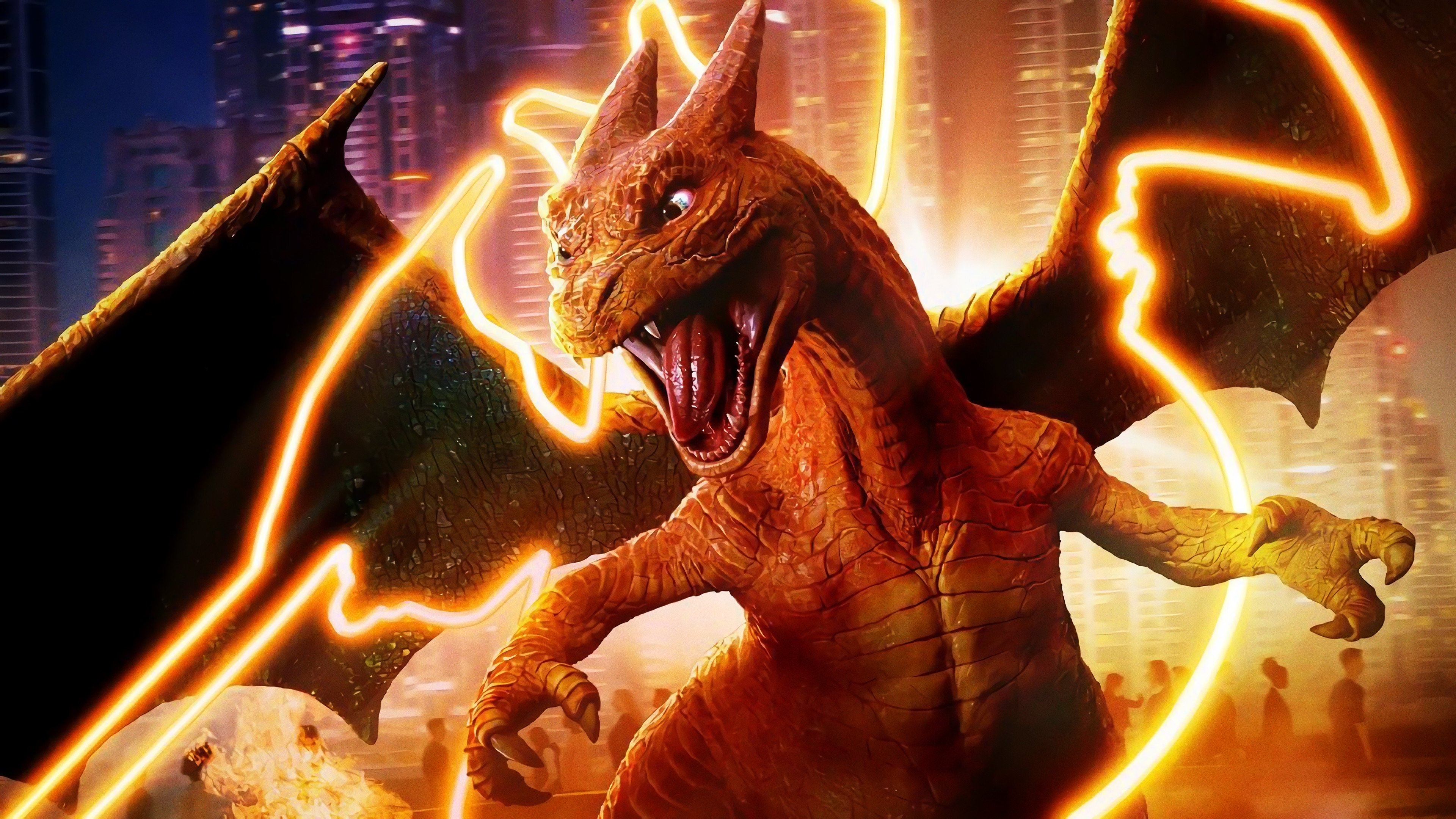 3840x2160 Charizard Pokemon: Detective Pikachu 4K Wallpaper, Desktop