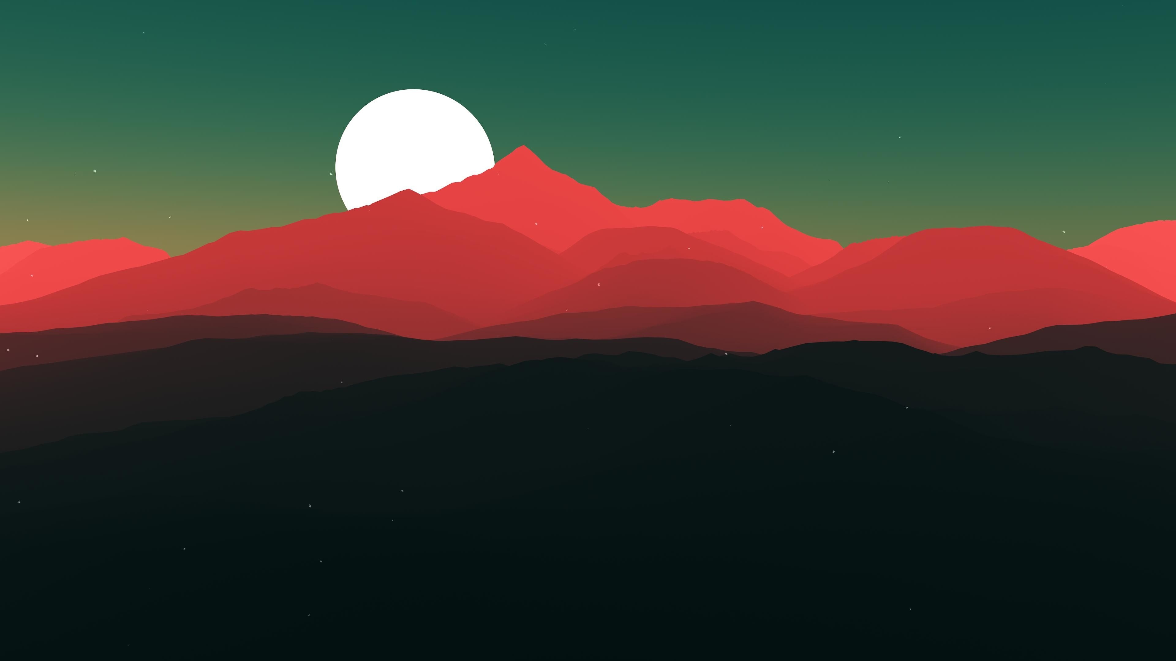 3840x2160 Minimalist Landscape Wallpaper Aesthetic, Desktop