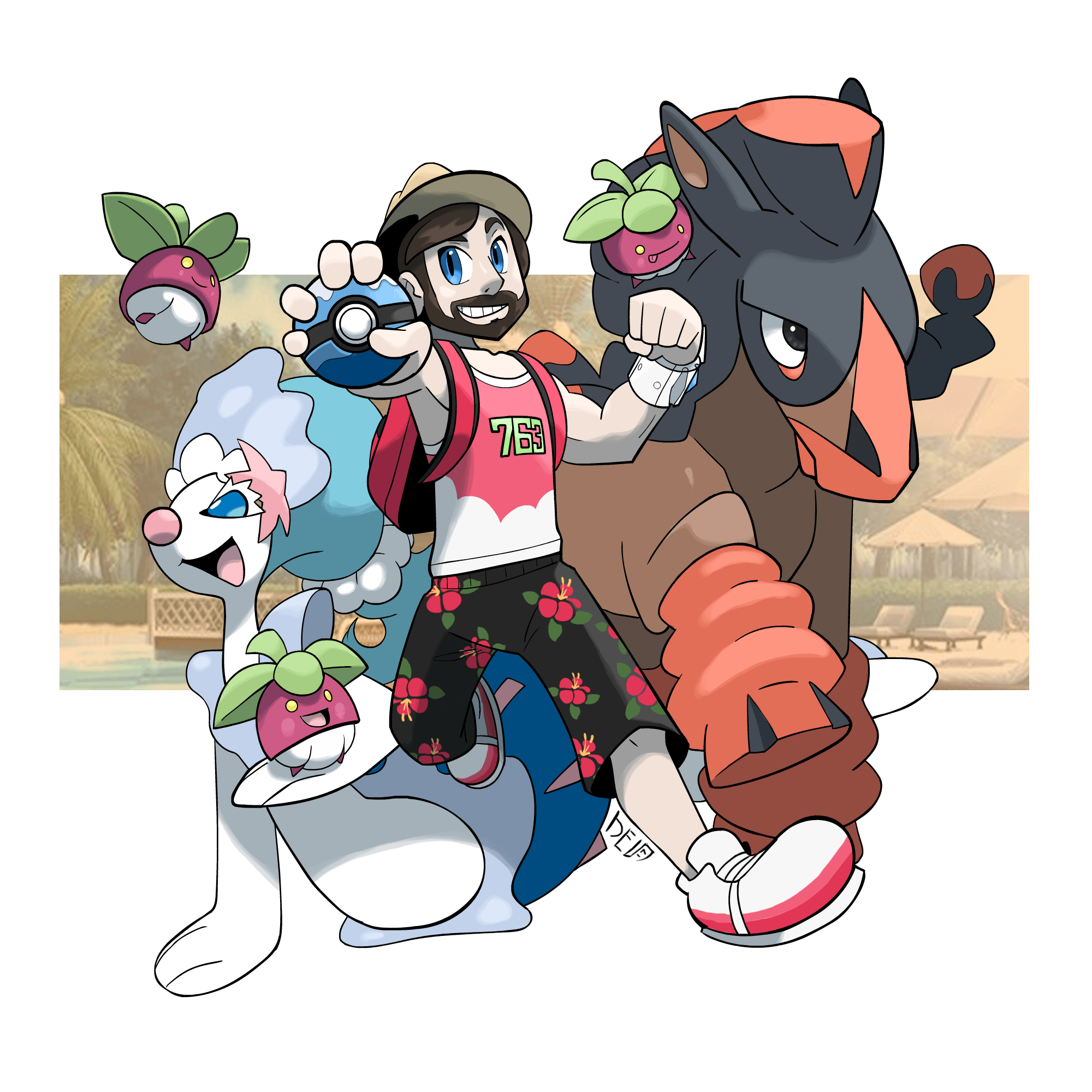 2000x2000 I Drew Mudsdale And Primarina!. Pokemon Games. Pokémon, Phone