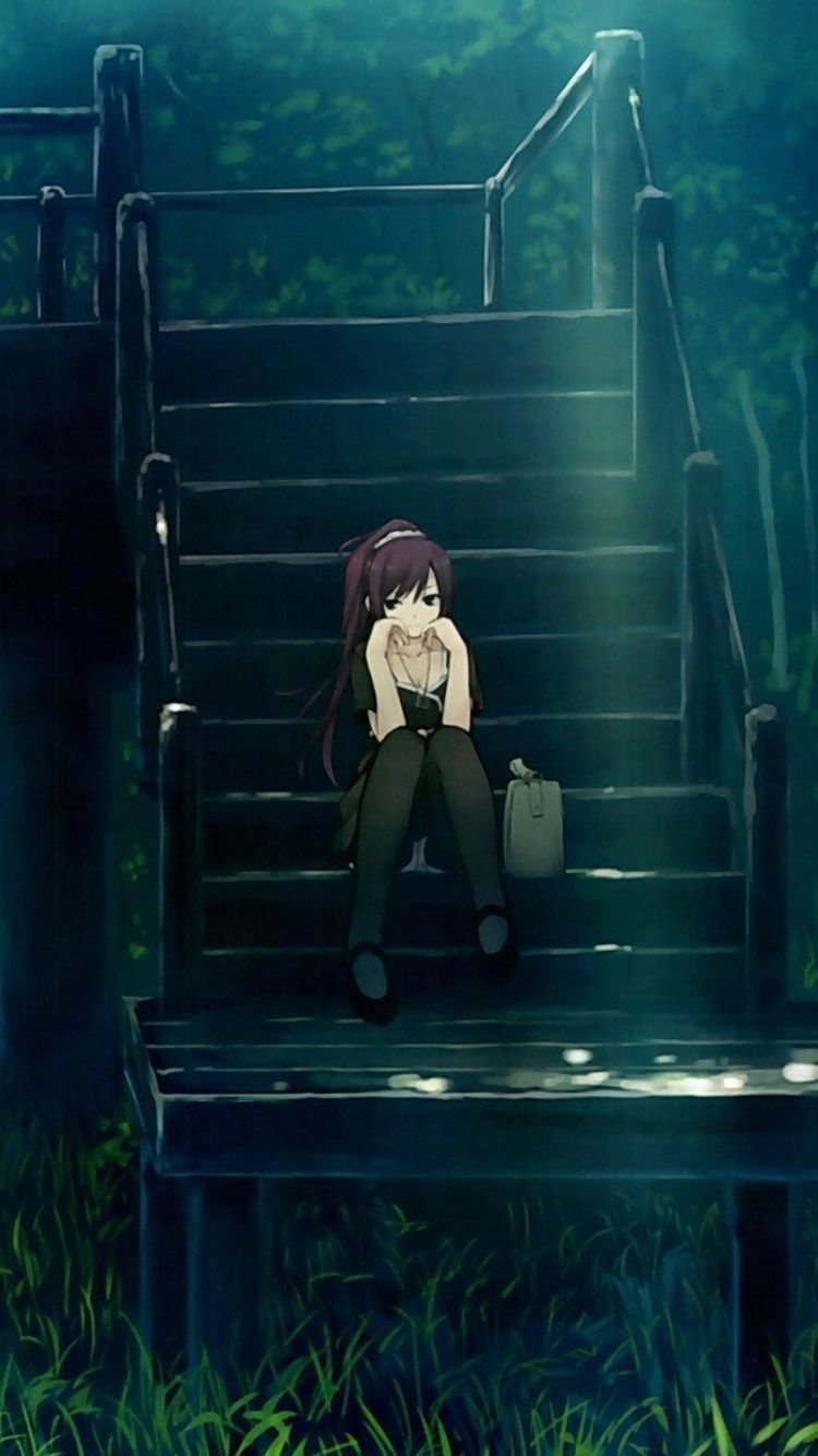 750x1340 Anime Sad Wallpaper iPhone, Phone