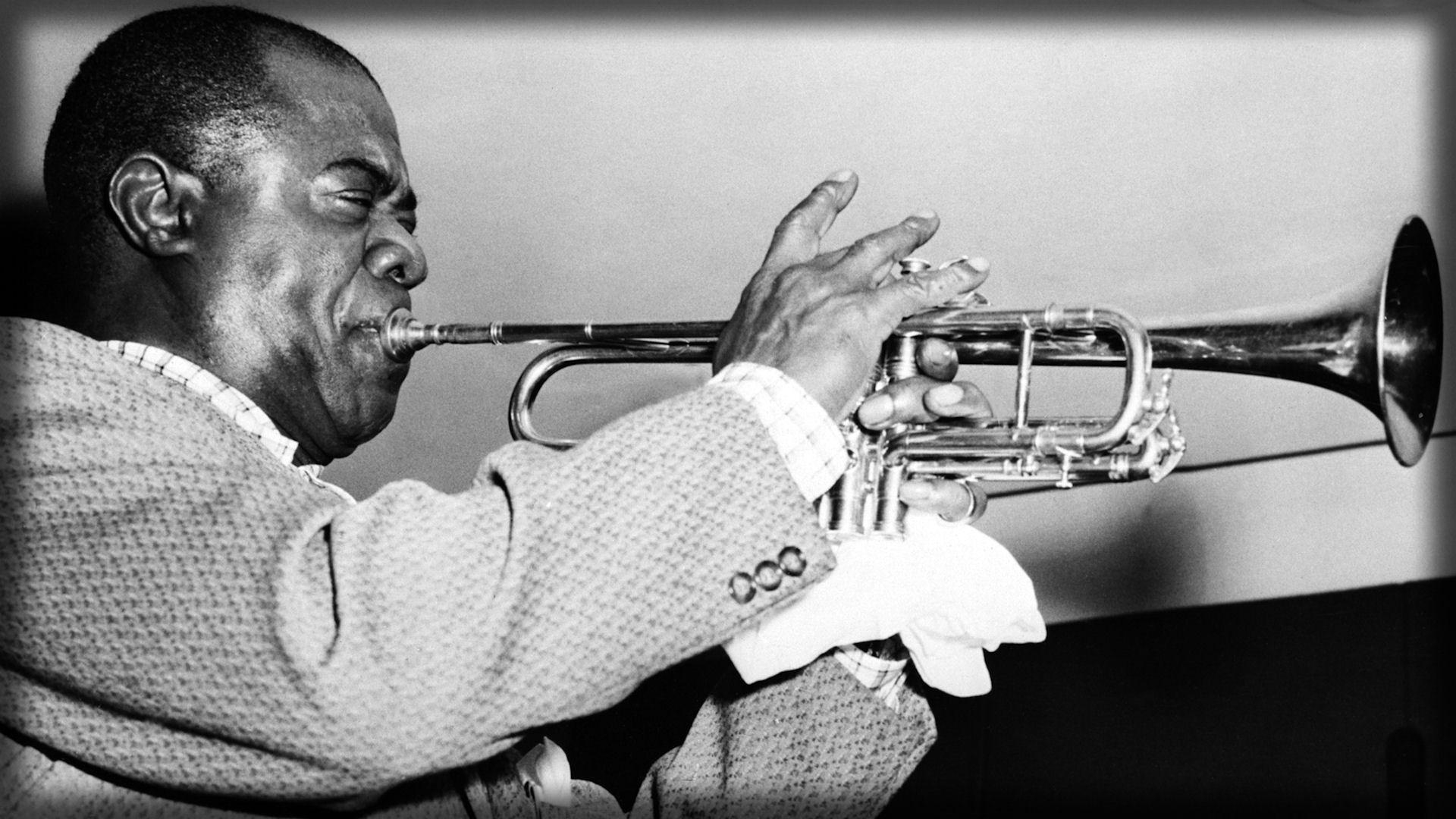 1920x1080 Download Wallpaper  louis armstrong, pipe, jacket, face, Desktop