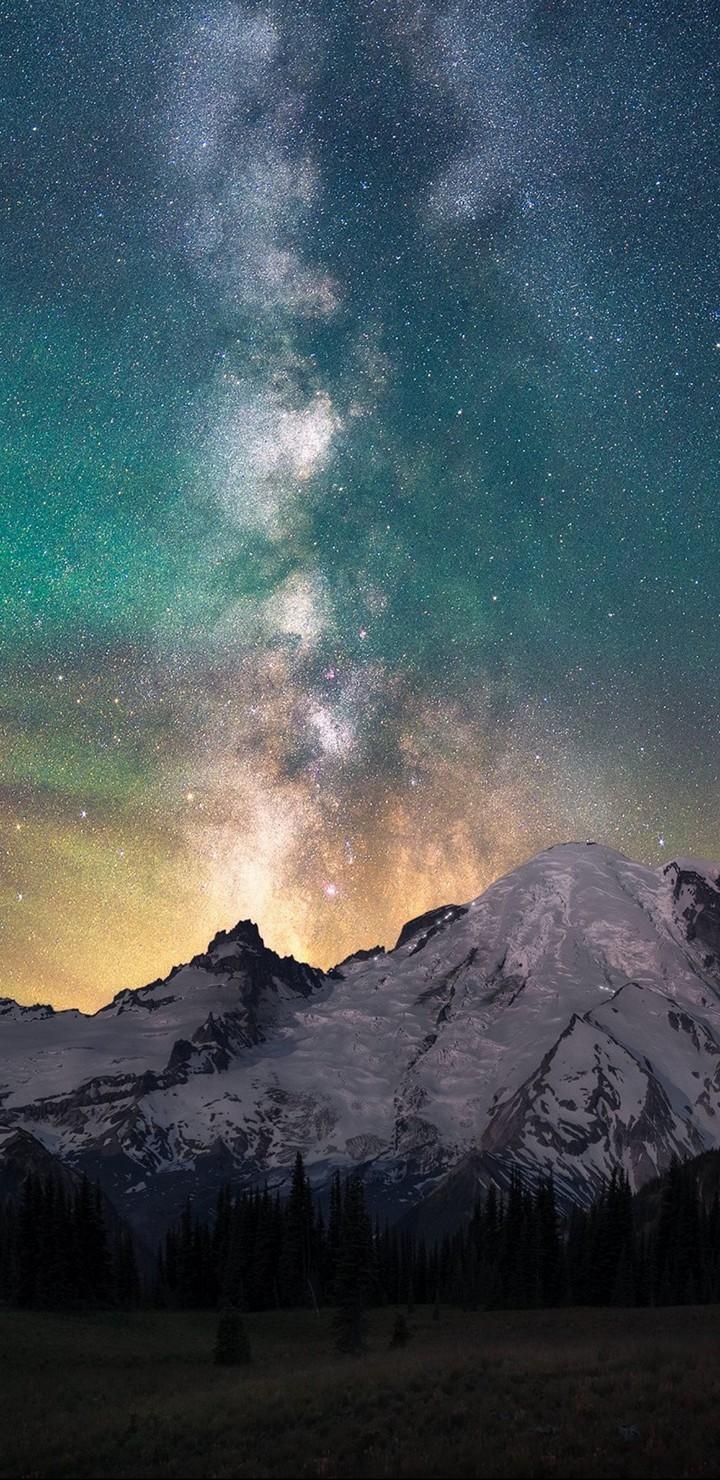 720x1480 Montain Galaxy Wallpaper - [], Phone