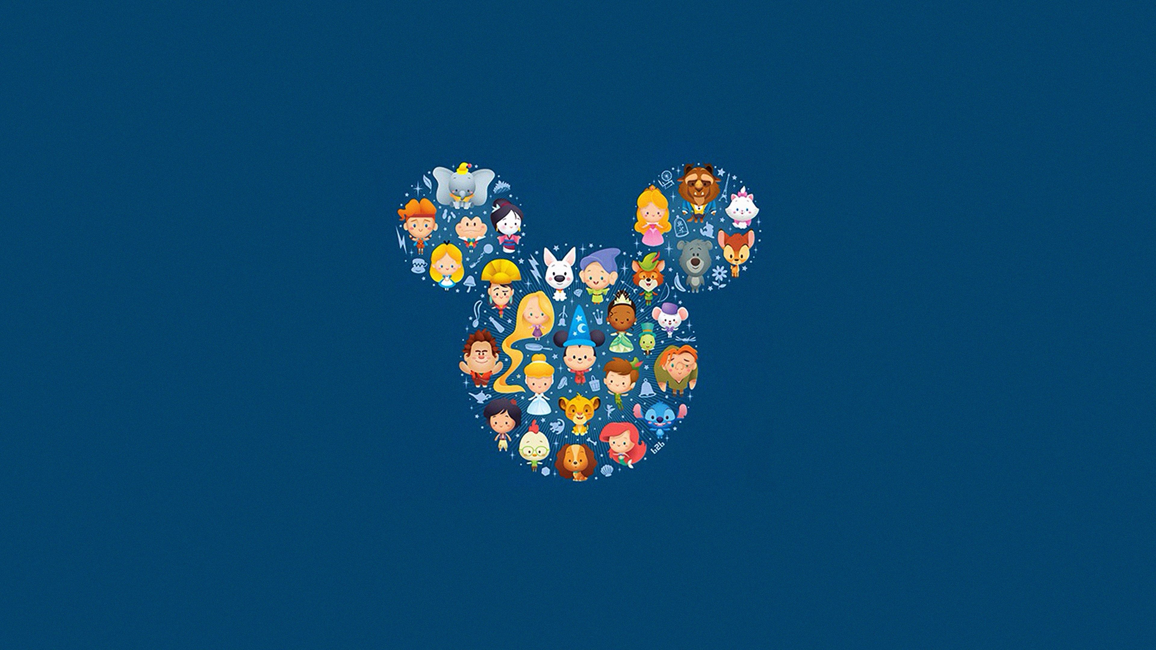 3840x2160 wallpaper for desktop, laptop. disney art character cute illust, Desktop