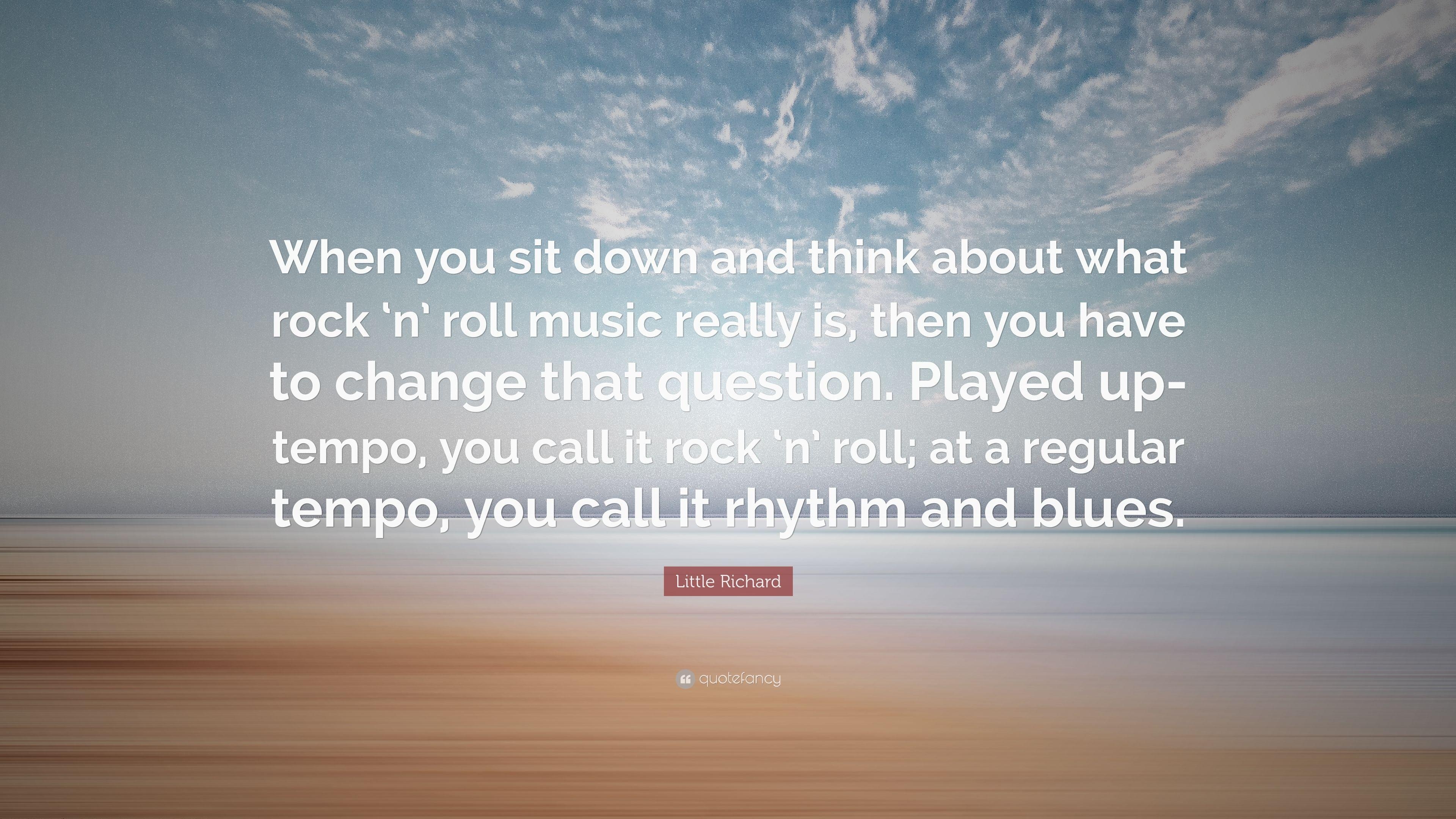 3840x2160 Little Richard Quote: “When you sit down and think about what rock, Desktop