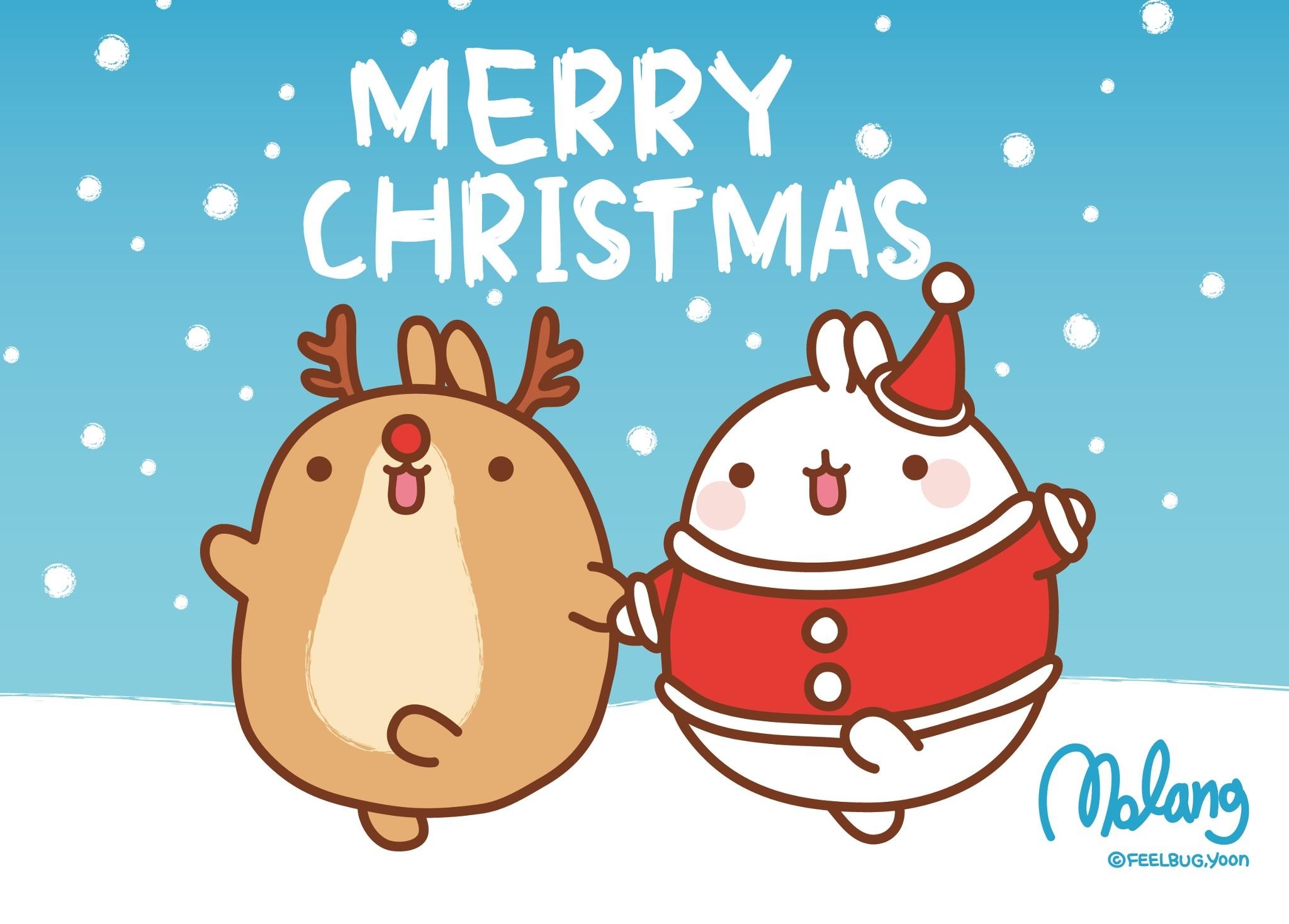 2050x1470 christmas pusheen cat wallpaper, Desktop