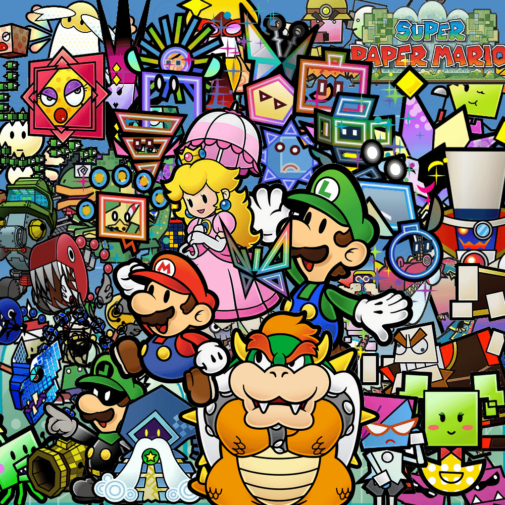 1000x1000 Super Paper Mario wallpaper, Video Game, HQ Super Paper Mario pictureK Wallpaper 2019, Phone