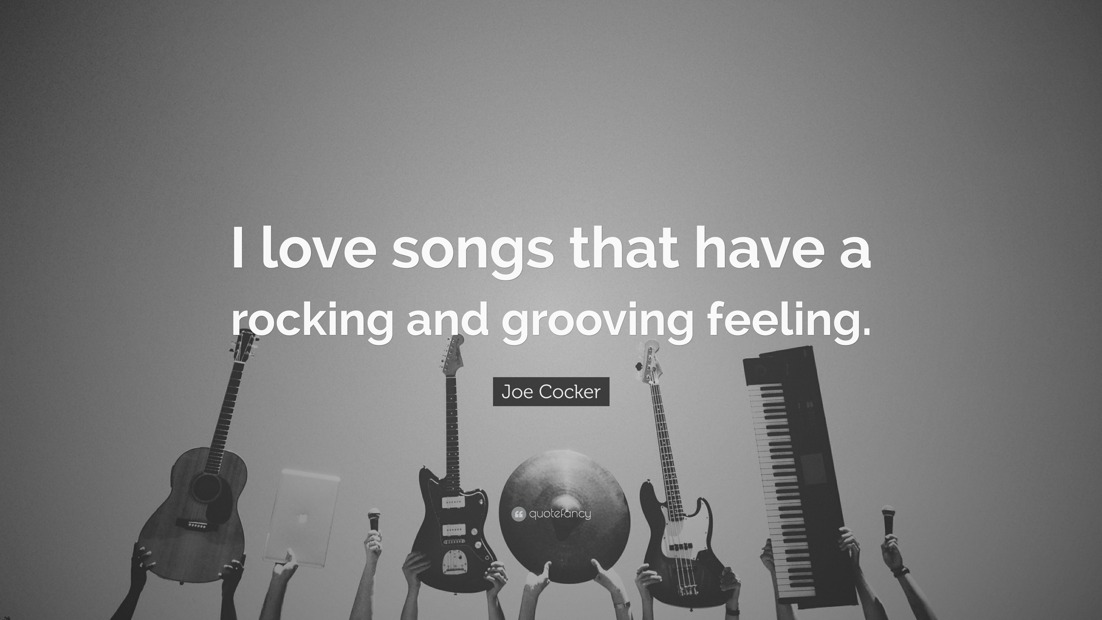 3840x2160 Joe Cocker Quote: “I love songs that have a rocking and grooving, Desktop