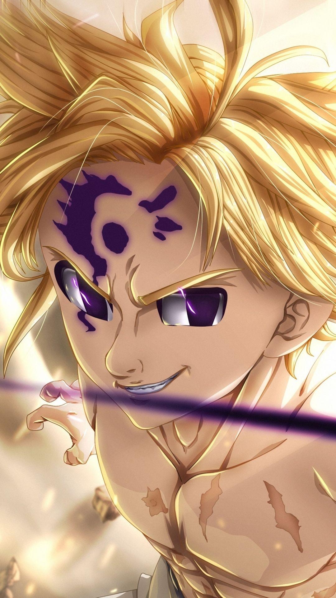 1080x1920 Angry, Nanatsu no Taizai, anime boy, Meliodas, art,, Phone