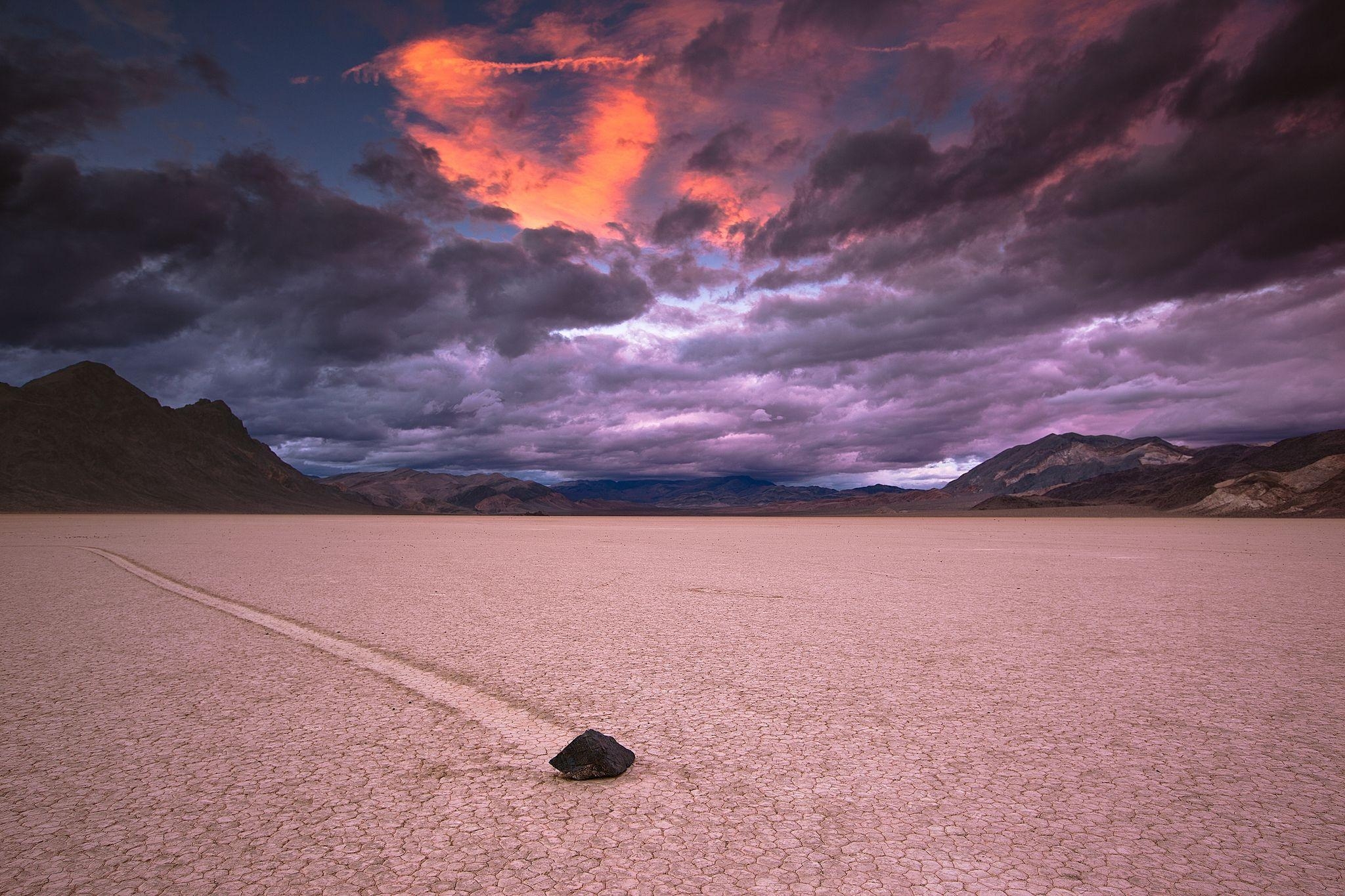 2050x1370 Wallpaper clouds, mountains, solonchaks, Death Valley, National, Desktop