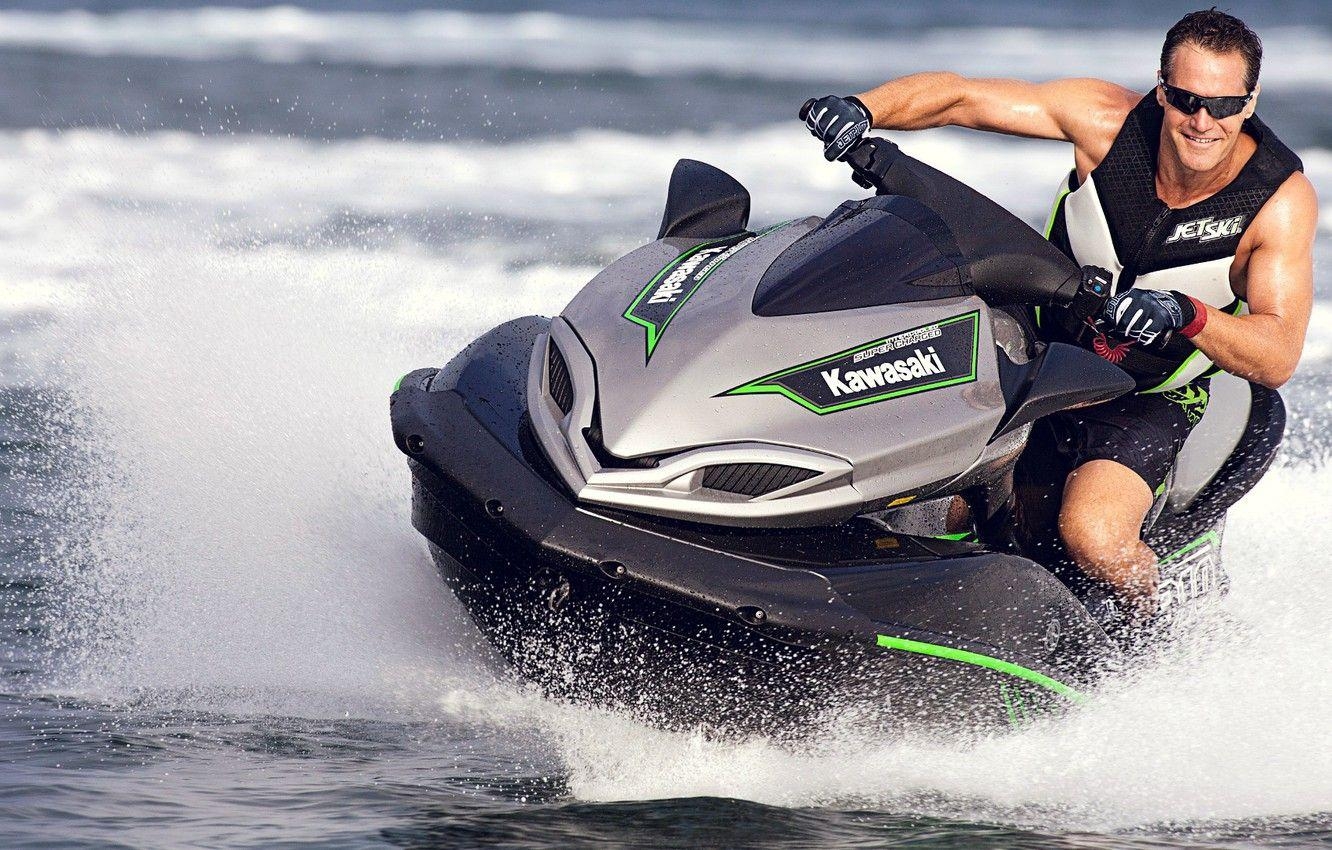 1340x850 Wallpaper wave, Kawasaki, jet ski image for desktop, section другая, Desktop