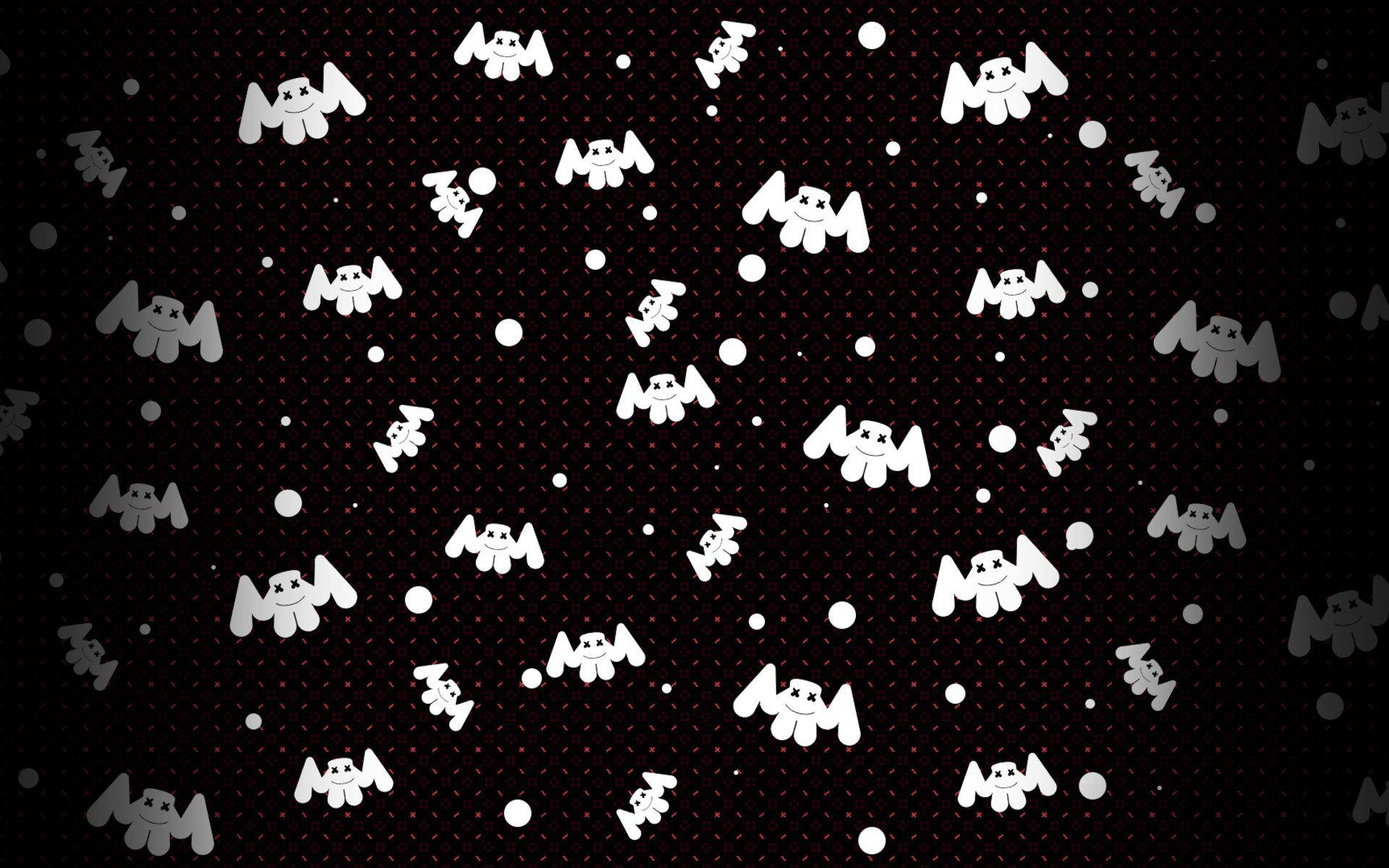 1920x1200 Download wallpaper Marshmello, pattern, logo, DJ, Desktop