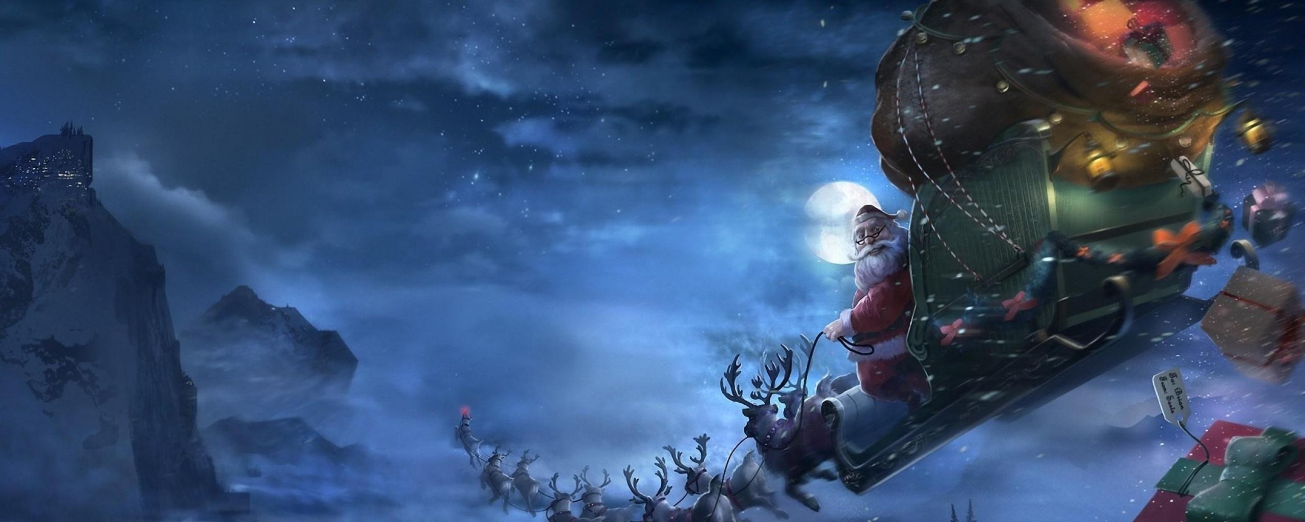 2560x1030 Dual Screen Christmas Background, Dual Screen