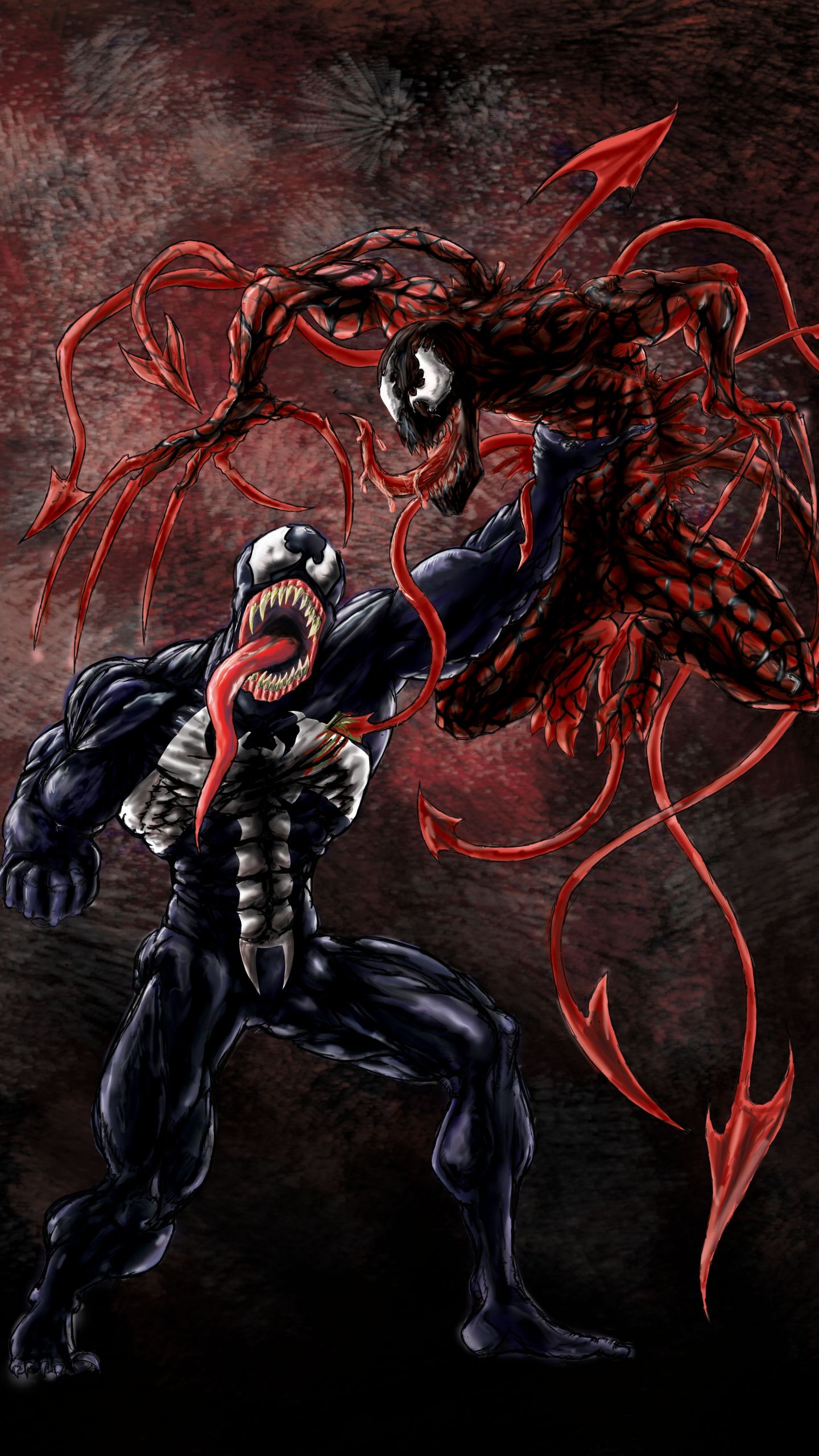 1440x2560 Venom and Carnage Wallpaper.wallpaperafari.com, Phone