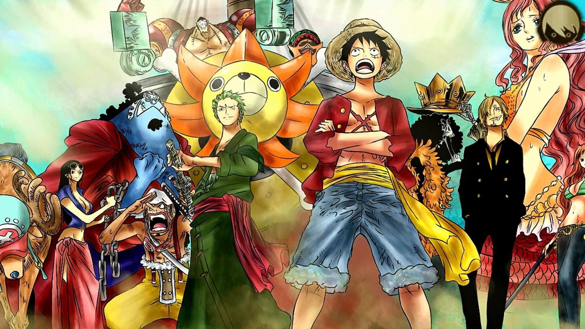 1920x1080 The straw hat crew Wallpaper Background Image. View, download, comment, and rate. Brooks one piece, Anime, Anime island, Desktop