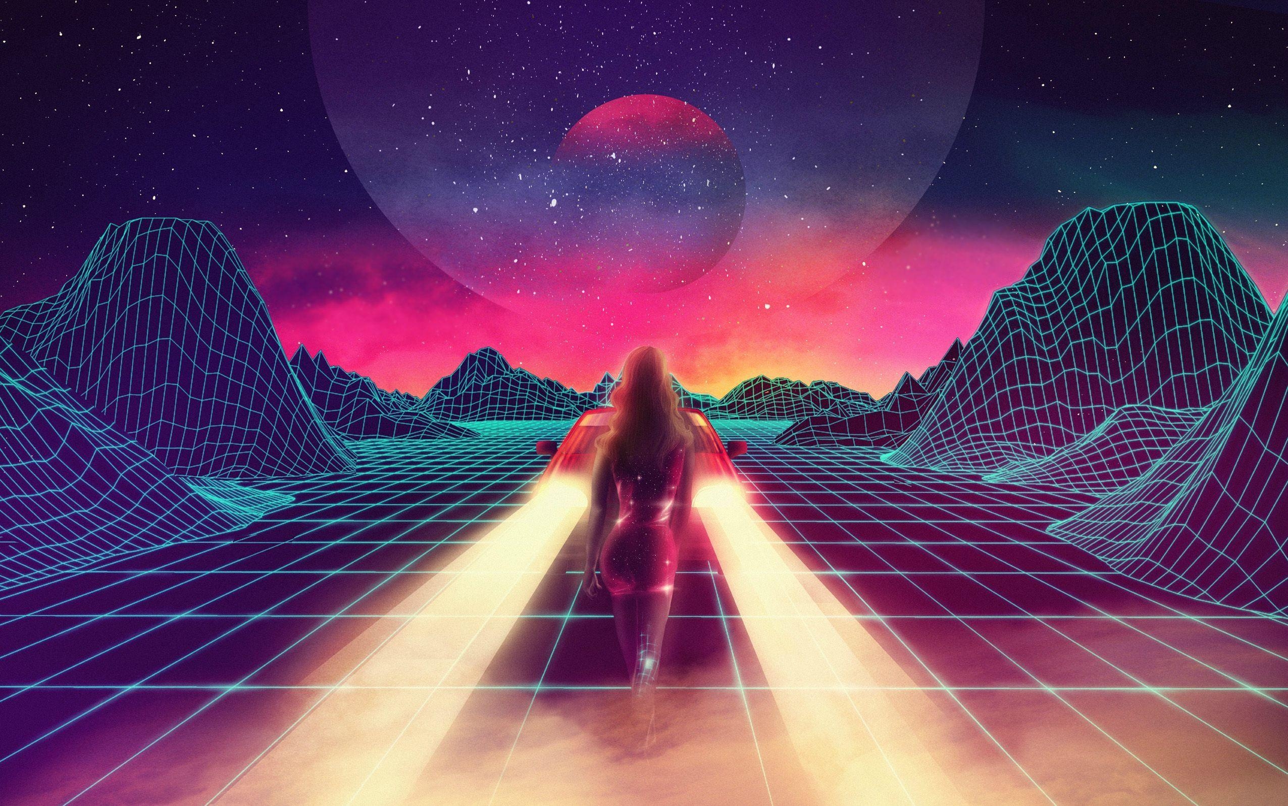 2560x1600 Desktop wallpaper #retrowave, #synthwave, s, #neon. Retro, Desktop